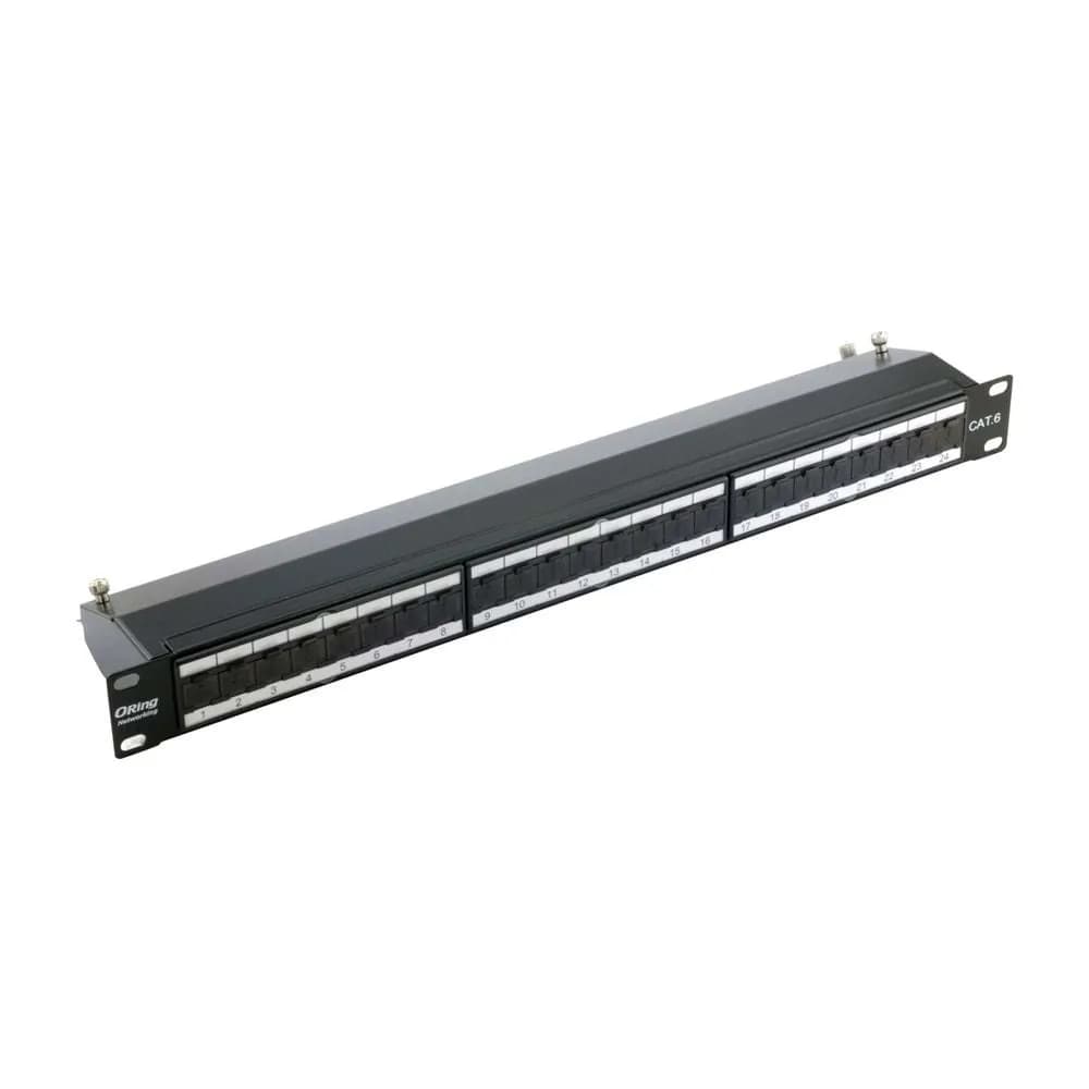 FTP CAT6 24 Port Patch Panel - Right Angle
