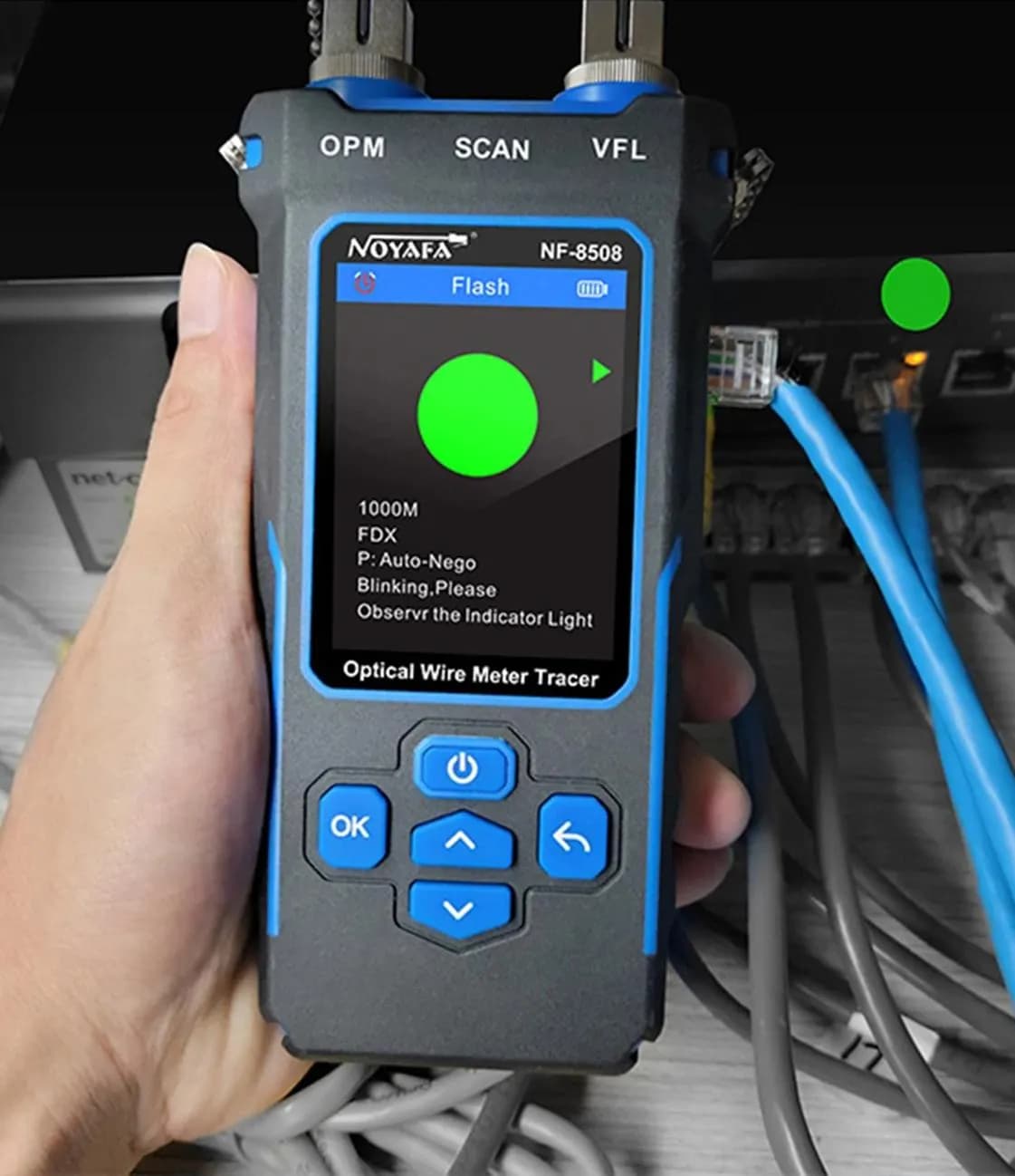 LCD Network Optical Cable Tester Rechargeable Network LineFinder 5