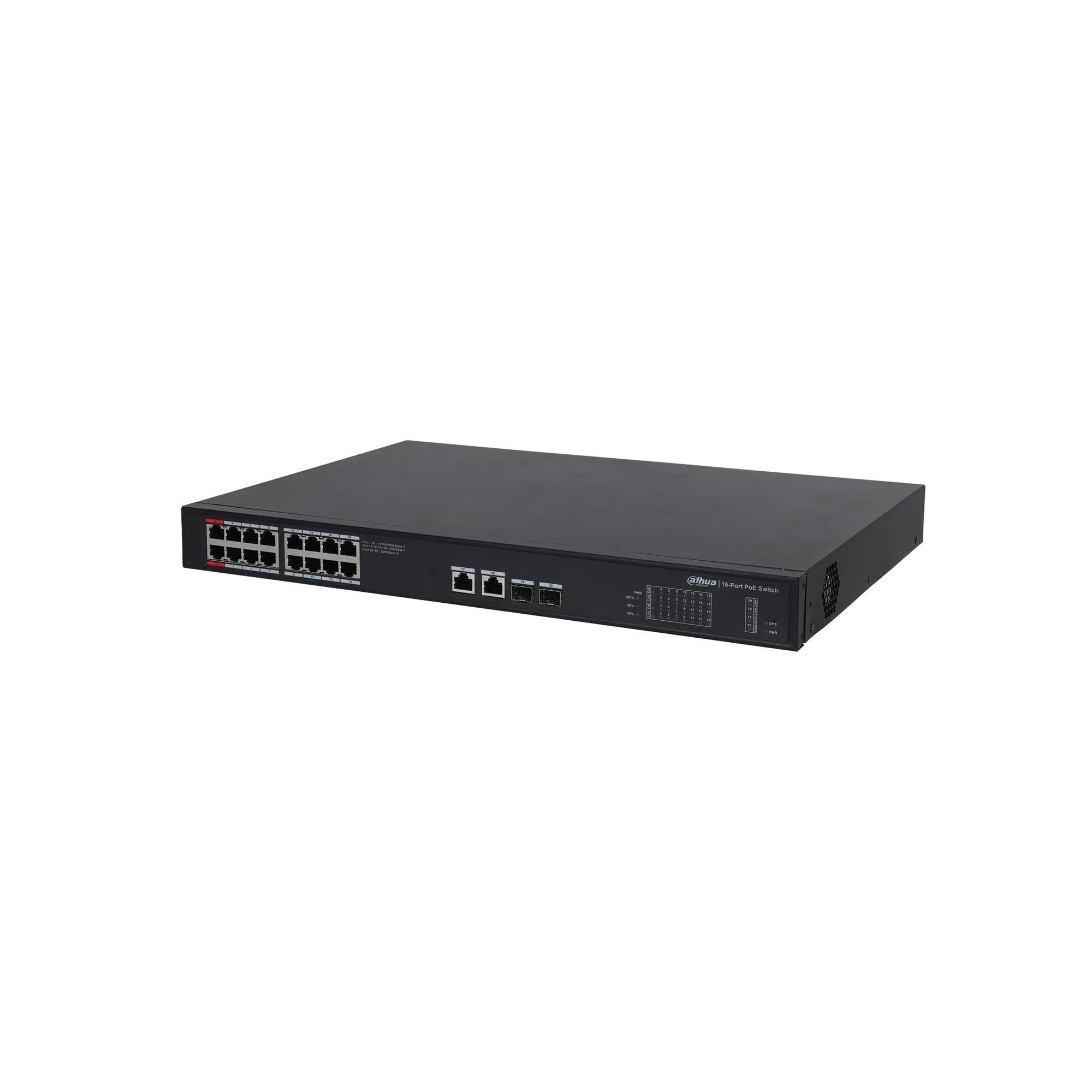 16 Portlu 10/100/1000 Mbps Gigabit PoE Switch