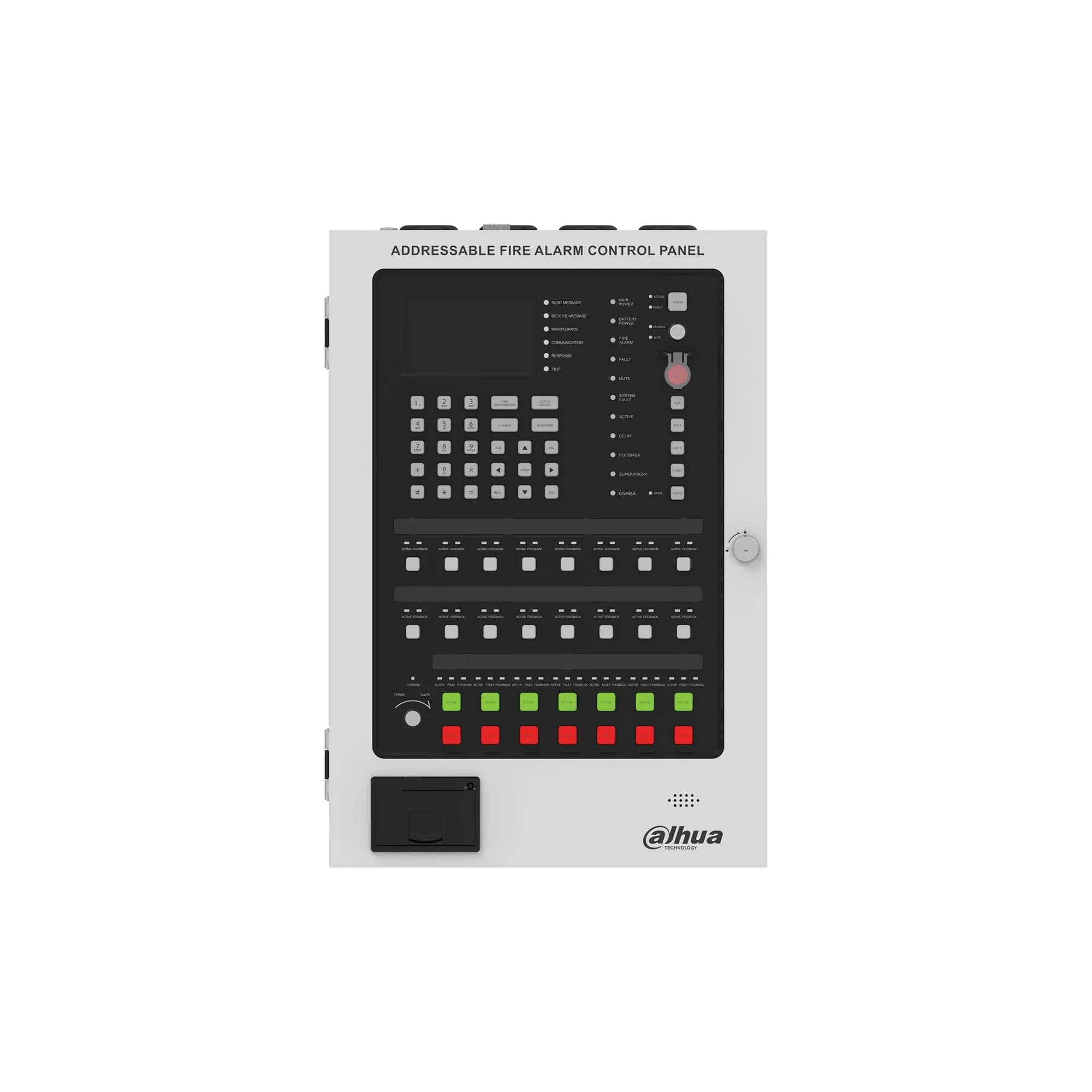 2-Loop Addressable Fire Alarm Control Panel with printer