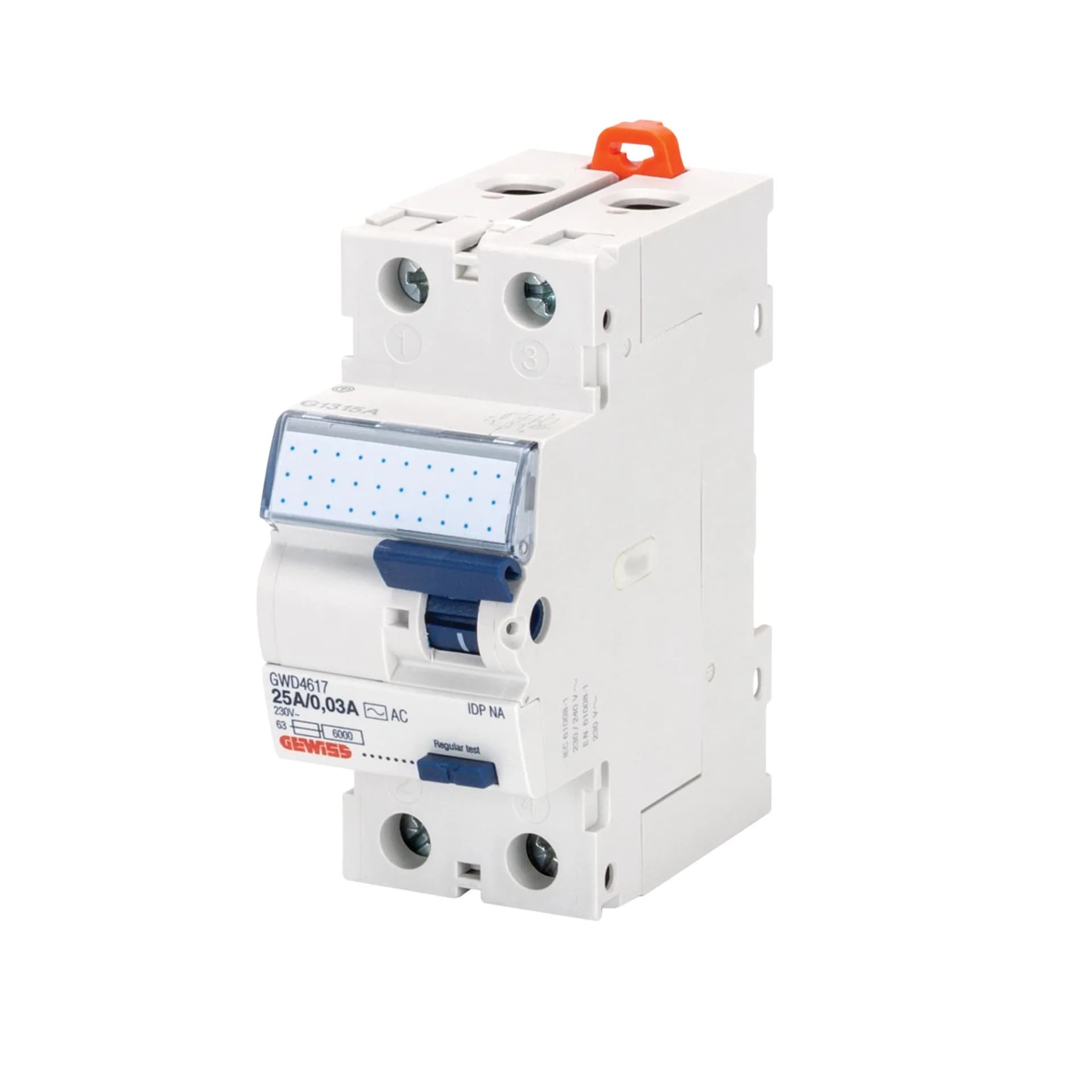 RCCB 2P 25A AC/0.03 2M NA-T