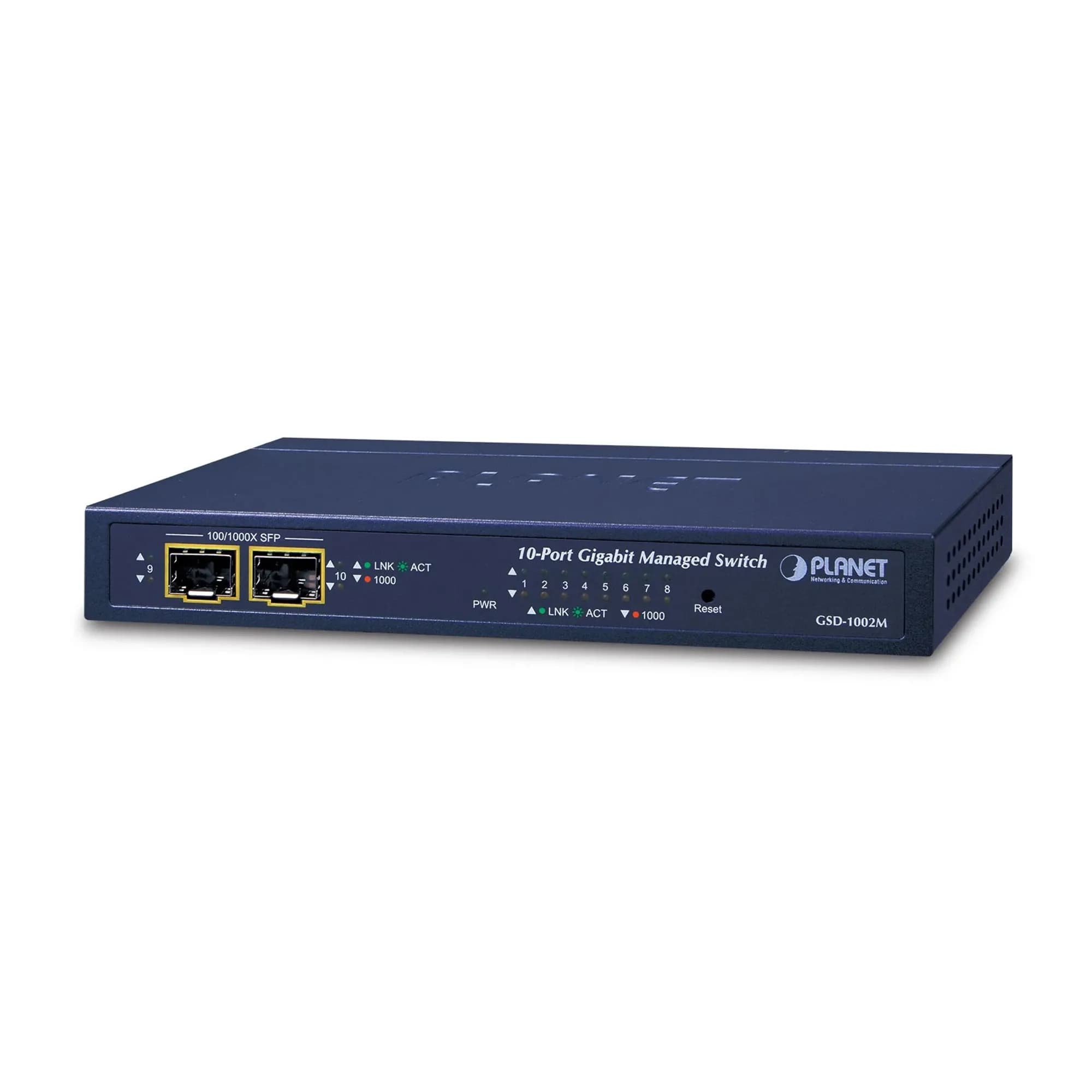 8-Port 10/100/1000Mbps + 2-Port 100/1000X SFP Managed Desktop Switch