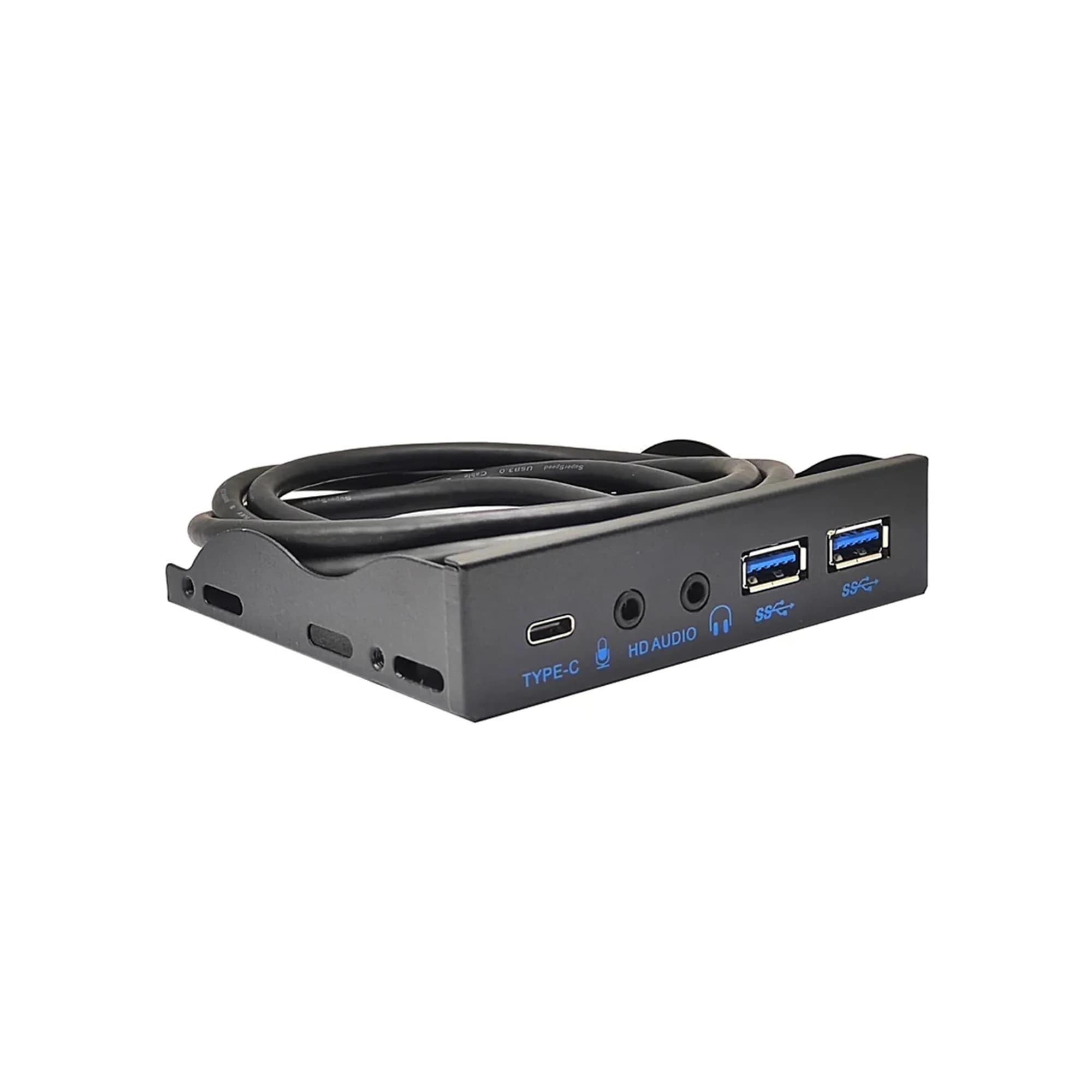 Front Panel 3 Ports USB 3.0 HUB with Audio Combo Adapter Bracket USB3.0 19PIN USB3.2 Gen 2 Internal for Desktop Case3.5