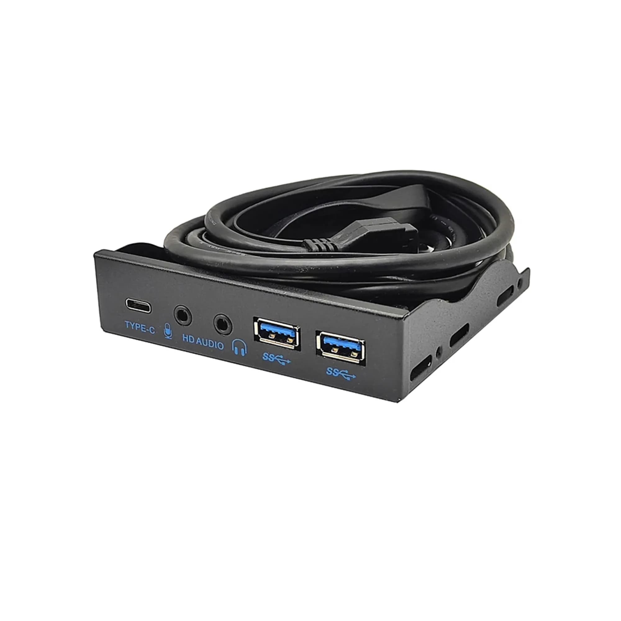 AquaGen USB3.2 Gen2 2xUSB A + 1xType-C + Audio and Mic Combo Adapter Case 3.5" 2