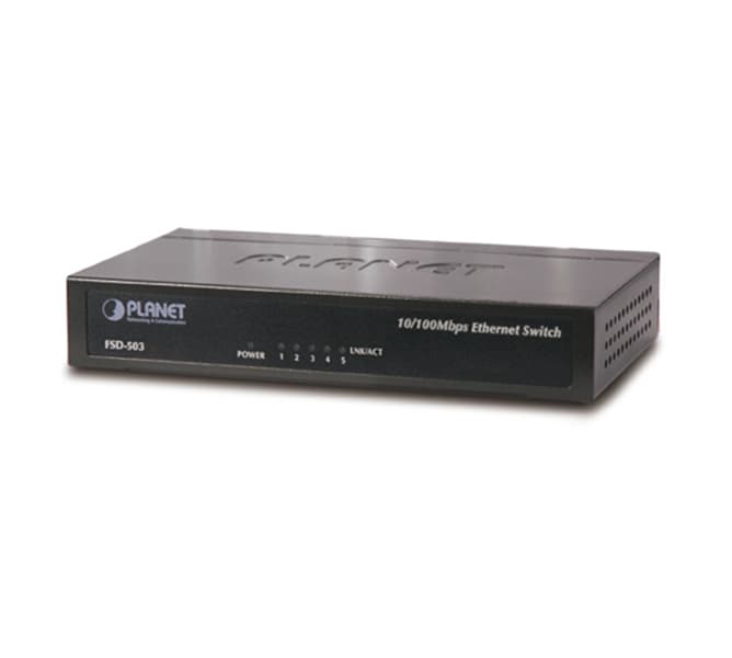 5-Port Fast Ethernet Desktop Switch - (Metal)
