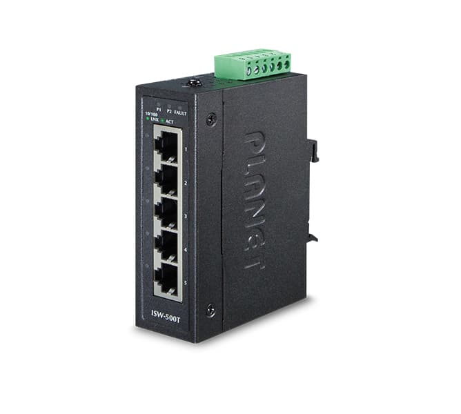  Industrial 5-Port 10/100TX Compact Ethernet Switch 
