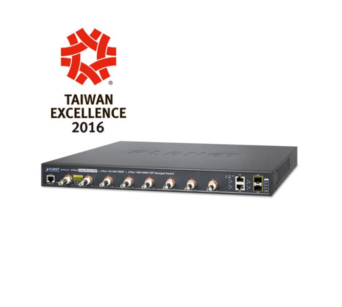 8-port Long Reach PoE + 2-port 10/100/1000T + 2-port 100/1000X SFP Managed Switch