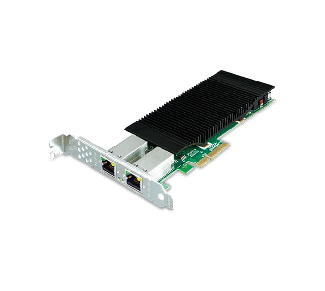 2-Port 10/100/1000T 802.3at PoE+ PCI Express Server Adapter (60W PoE budget, PCIe x4, -10~60 degrees C) 