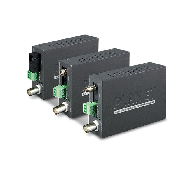 1-Channel 4-in-1 Video over Gigabit Fiber Bundle Kit