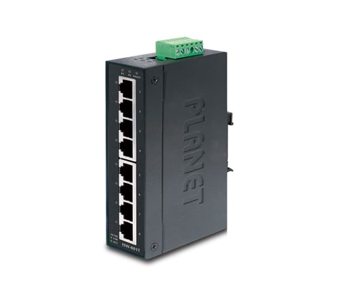 8-Port 10/100Mbps Industrial Fast Ethernet Switch for Wide Temperature Operation