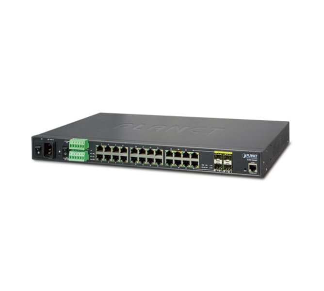 24-Port 10/100/1000Mbps Endüstriyel Tip 4 Shared SFP Managed Gigabit Switch