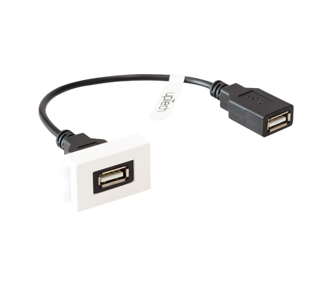 USB 2.0v Faceplate Dişi - Dişi Kablolu 0,15m