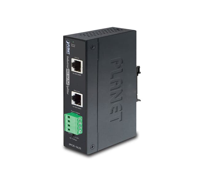 Industrial IEEE 802.3at Gigabit High Power over Ethernet Splitter