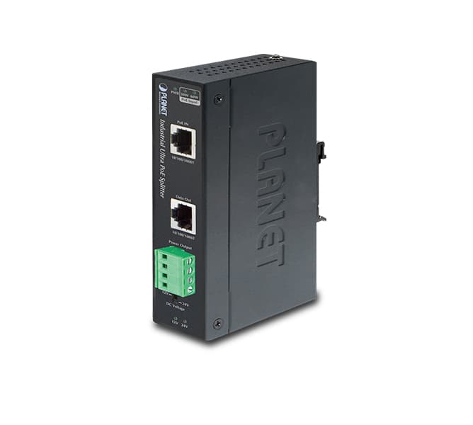 Industrial Single-Port 10/100/1000Mbps Ultra PoE Splitter