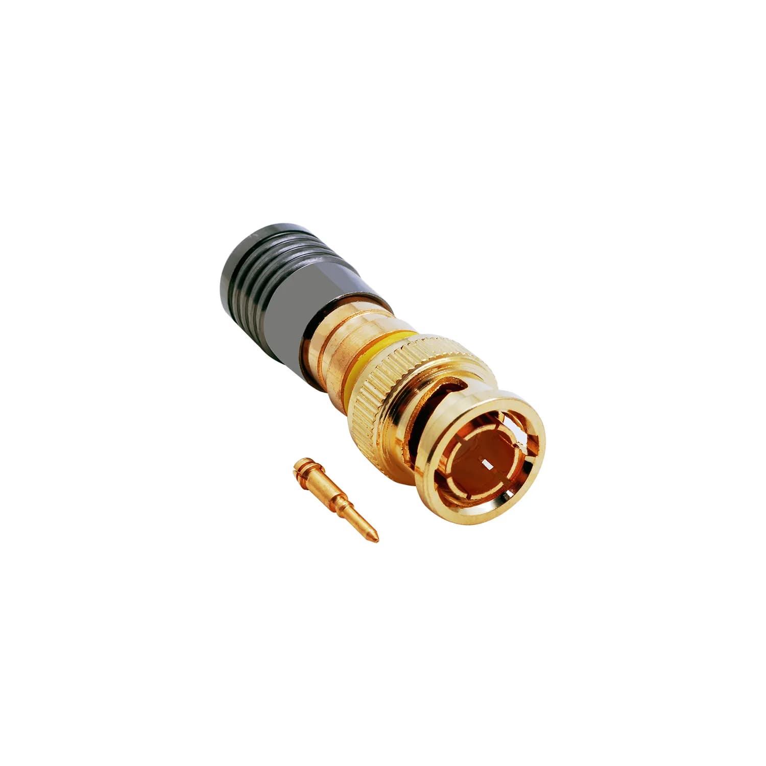 BNC Erkek RG6 Compression Konnektör - Gold