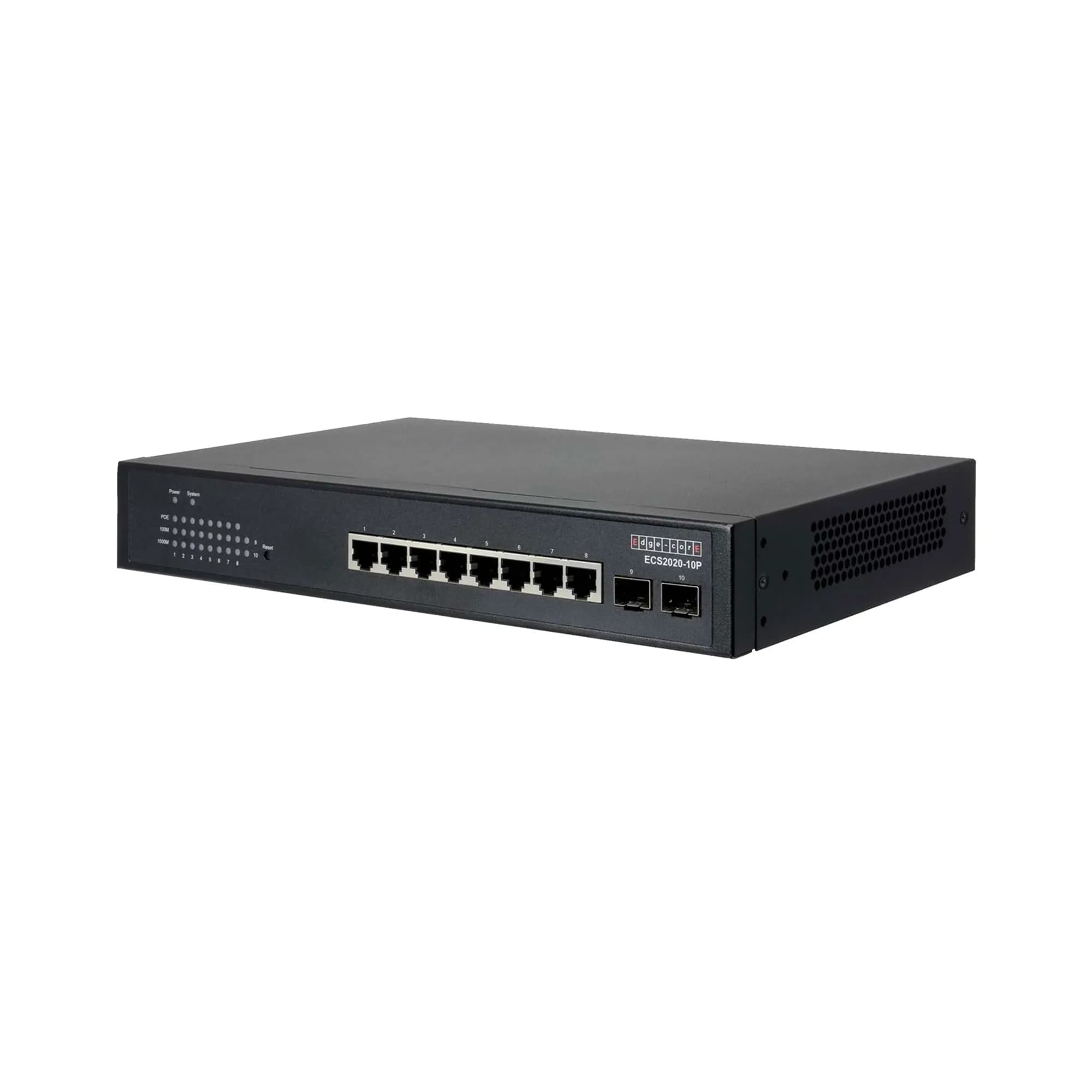 8 ports 10/100/1000Base-T + 2G SFP uplink ports with 8 port PoE (70W)