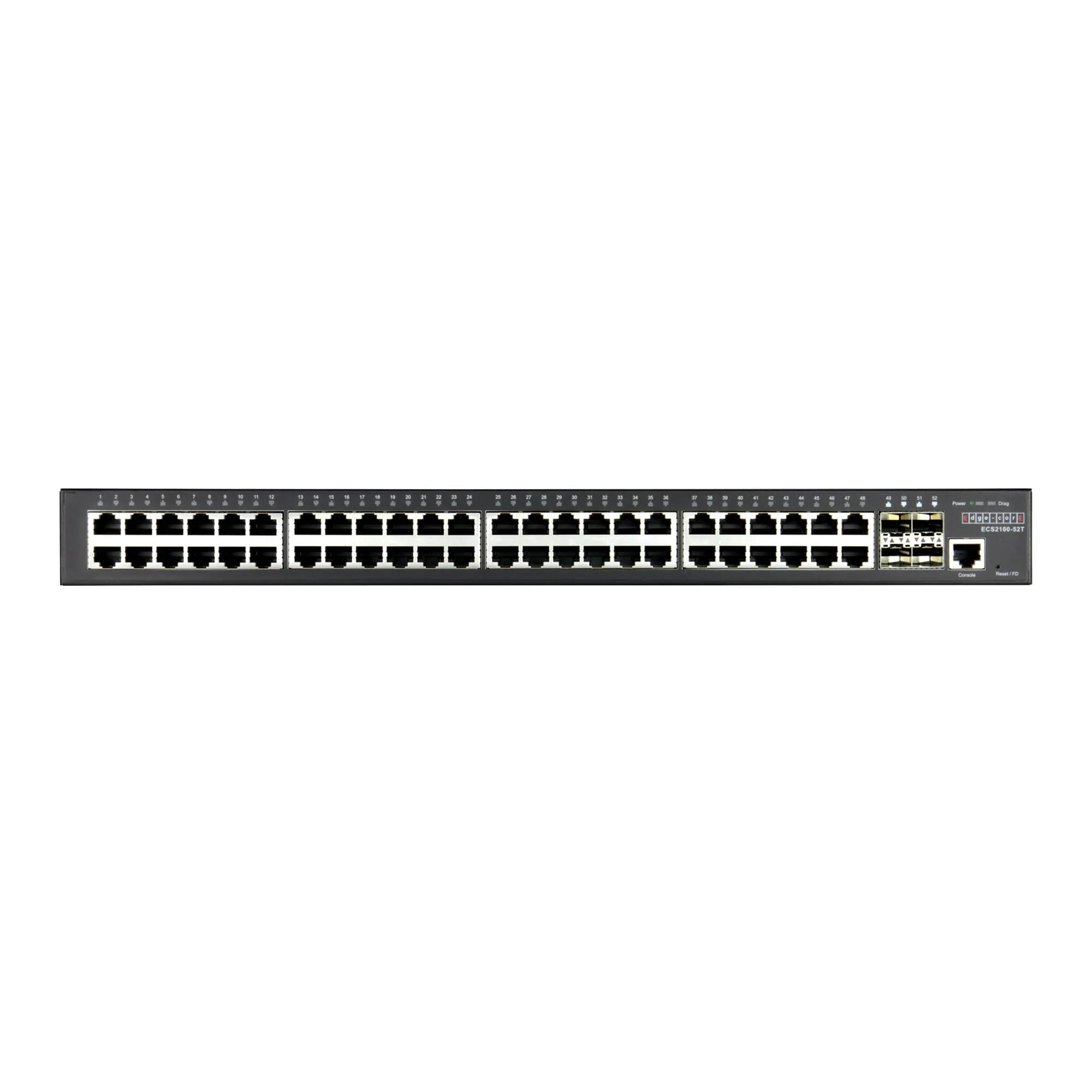 48 ports 10/100/1000Base-T + 4G SFP uplink ports 2