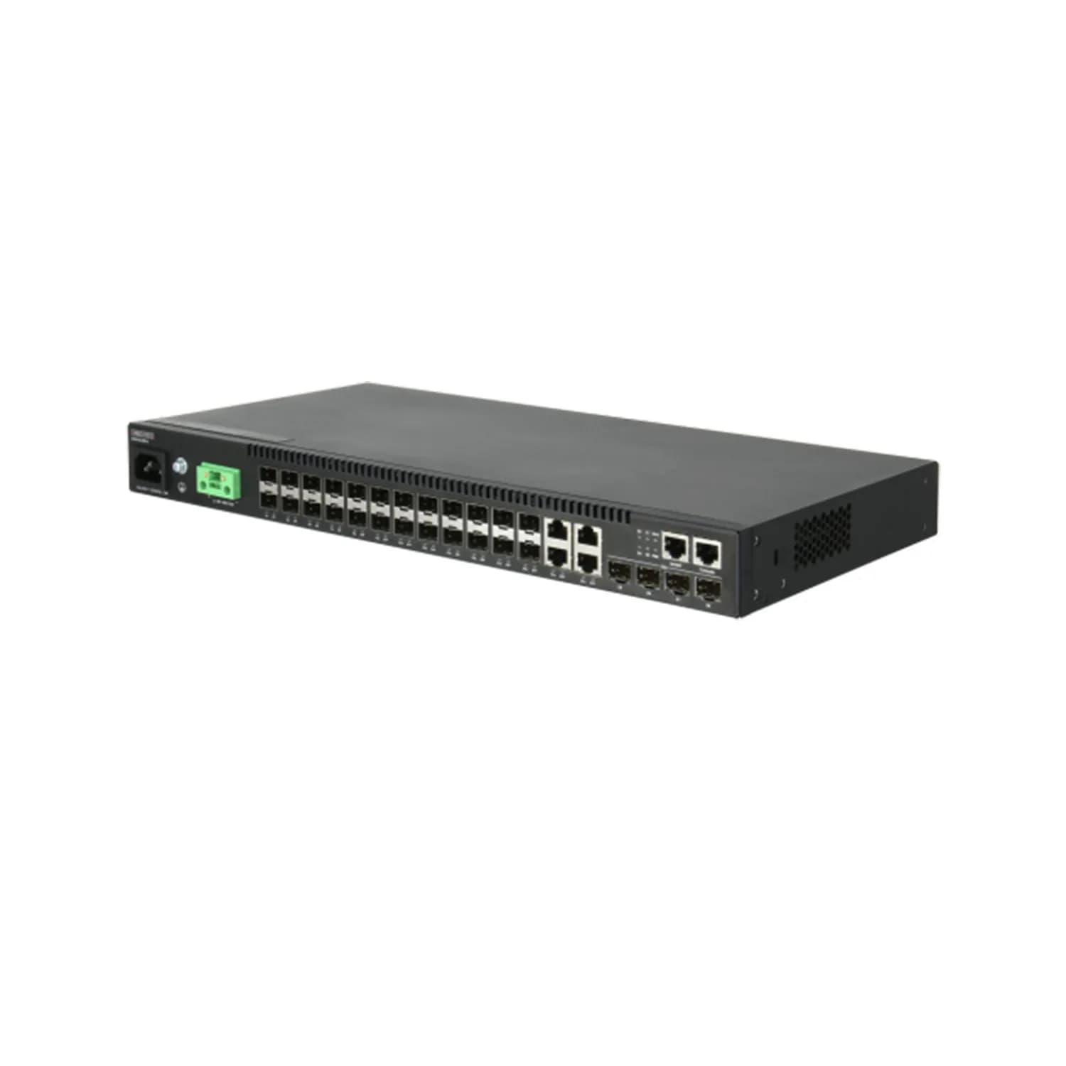 L2+ Managed 20xGigabit SFP+ 4xCombo Gigabit + 4x10G SFP+ Ports Ethernet Switch w/ DDM for all ports Dual Power (AC+DC)