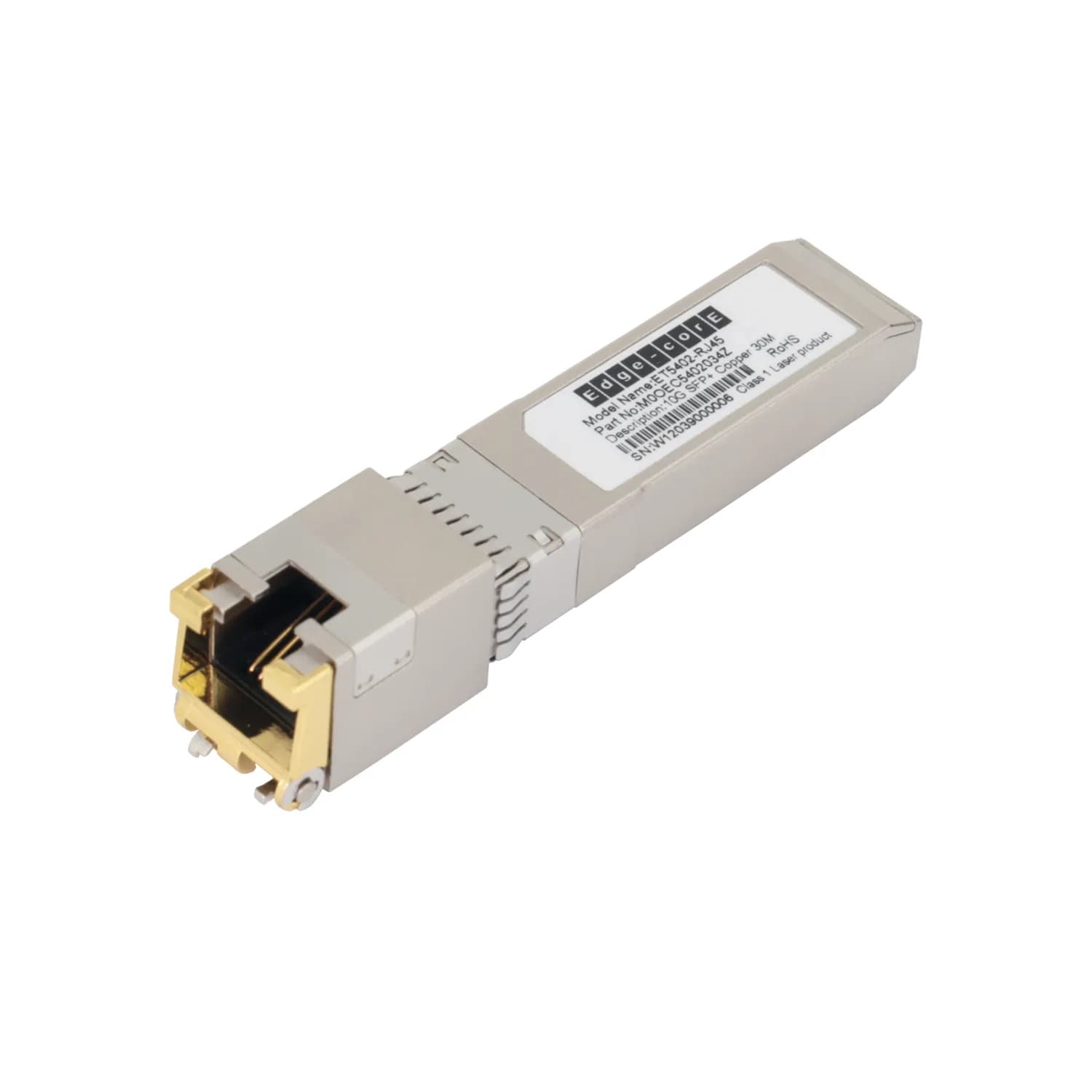 10GBASE-T SFP, Copper RJ45 Connector