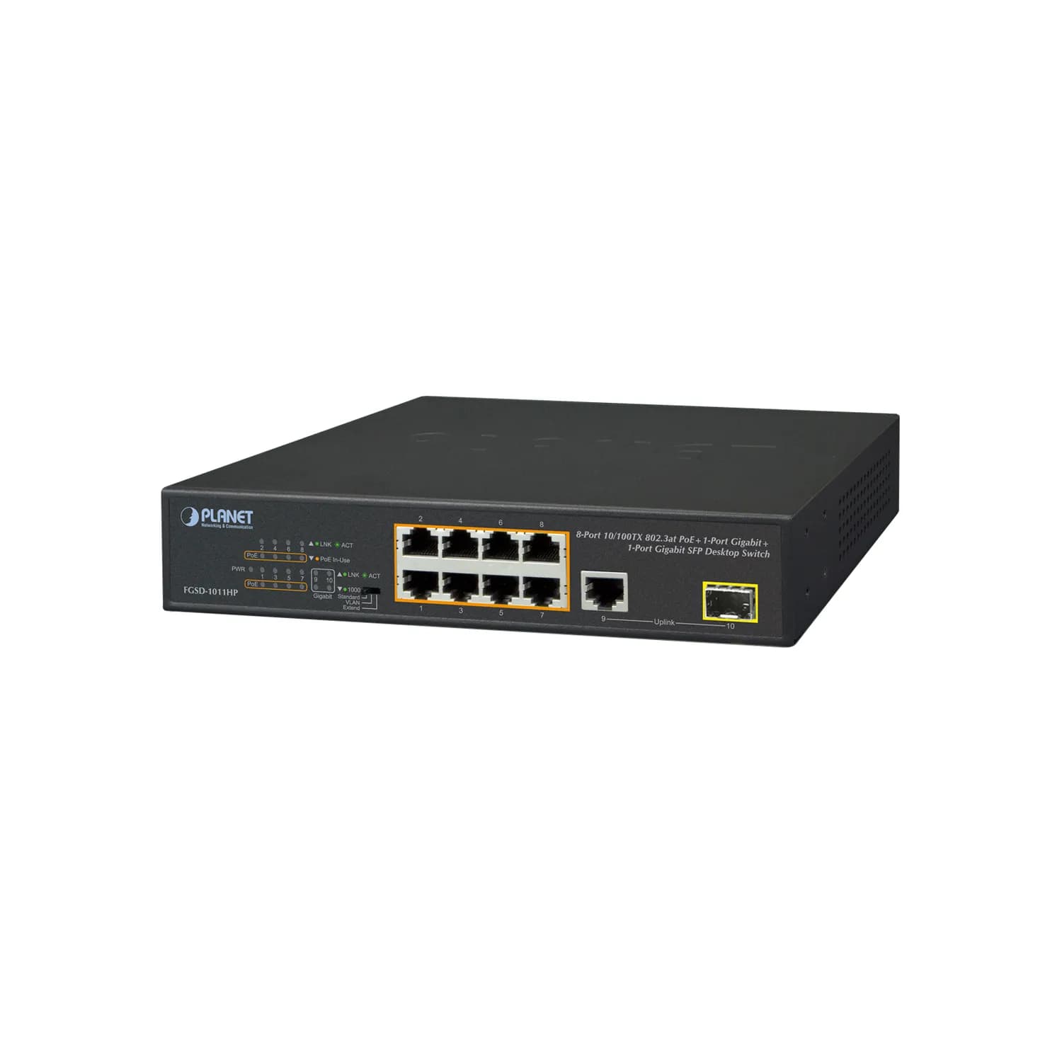 8-Port 10/100Mbps + 2G TP / SFP Combo Managed Switch L2/L4 Switch (Advanced WEB/SNMP)
