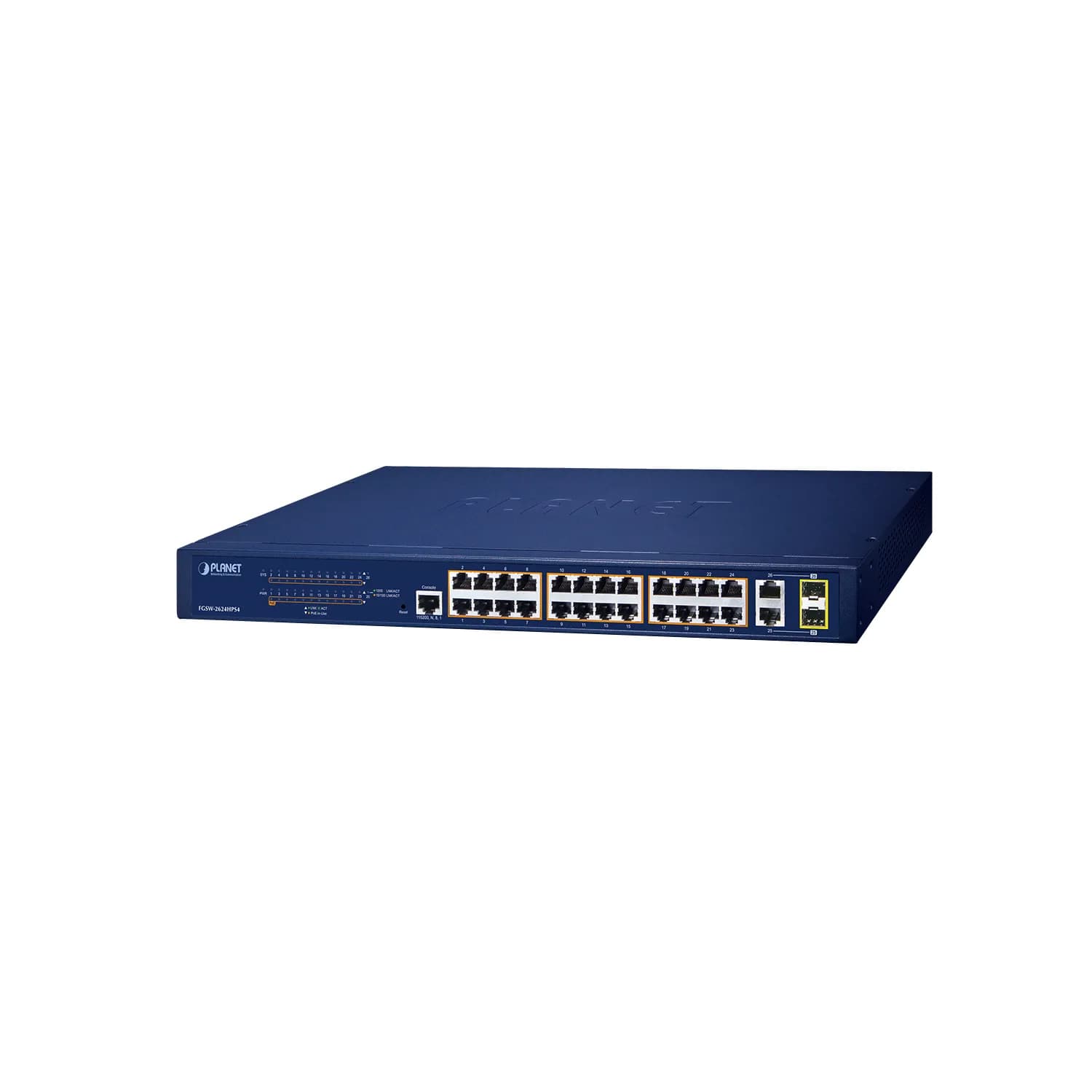 24-Port 10/100TX 802.3at High Power POE +  2-Port Gigabit TP/SFP Combo Managed Ethernet Switch 420W
