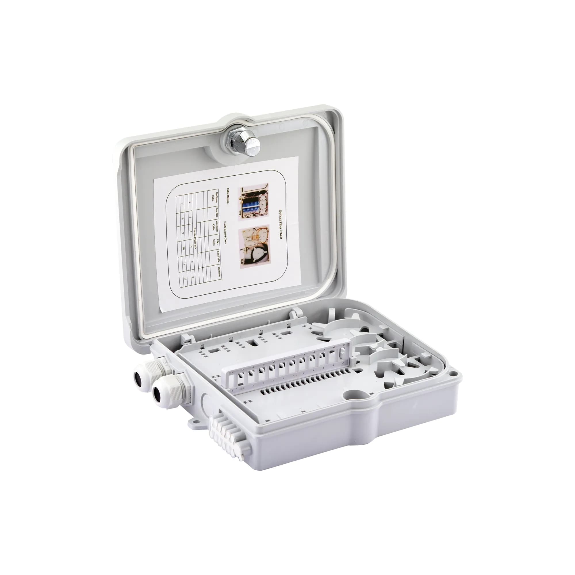 12 Port Fiber Terminal Box - Flame Resistance