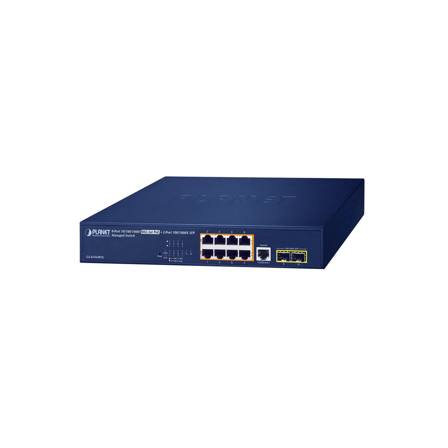8-Port 10/100/1000T 802.3at PoE + 2-Port 100/1000X SFP Managed Switch