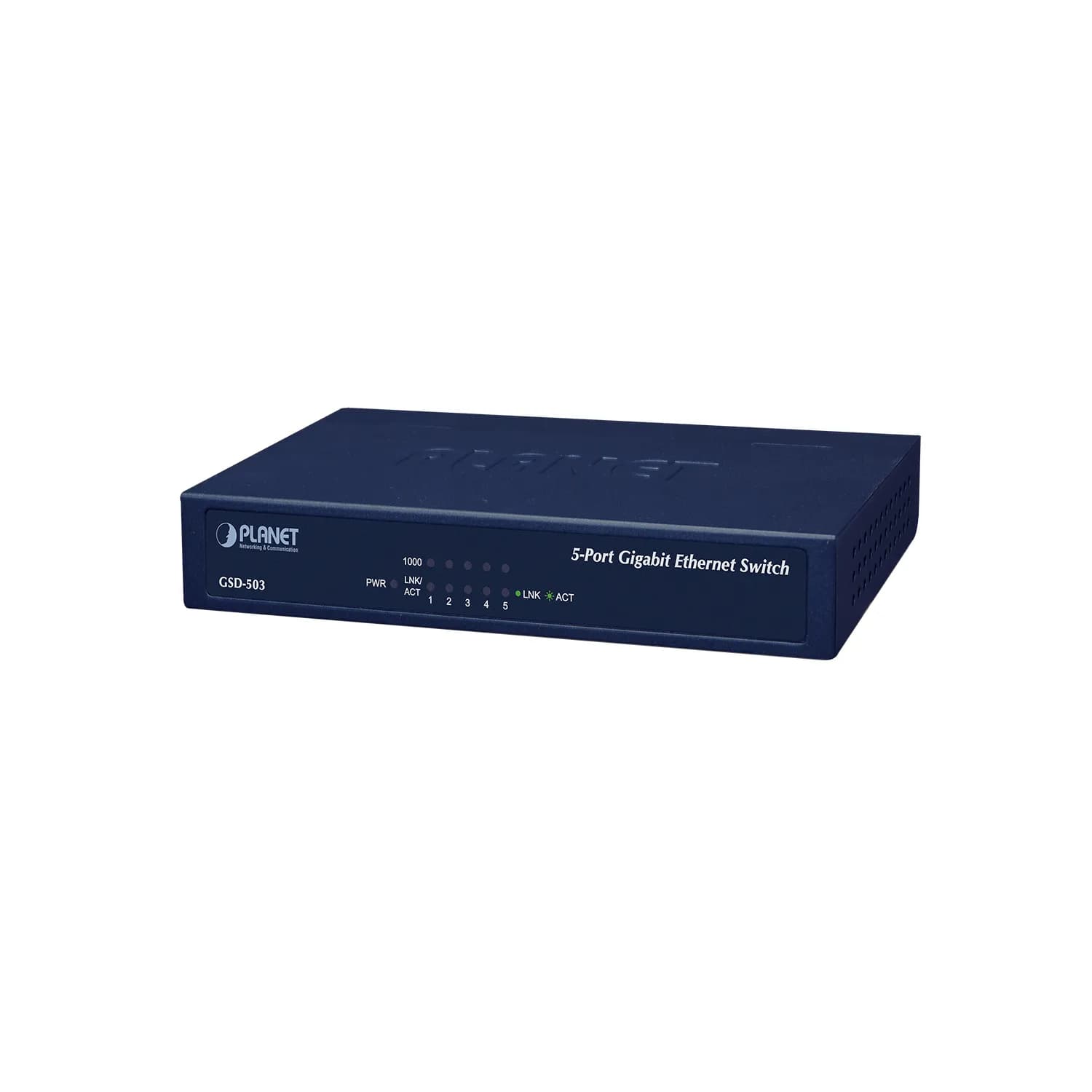 5-Port 10/100/1000Mbps Gigabit Ethernet Switch (External Power) - Metal Case