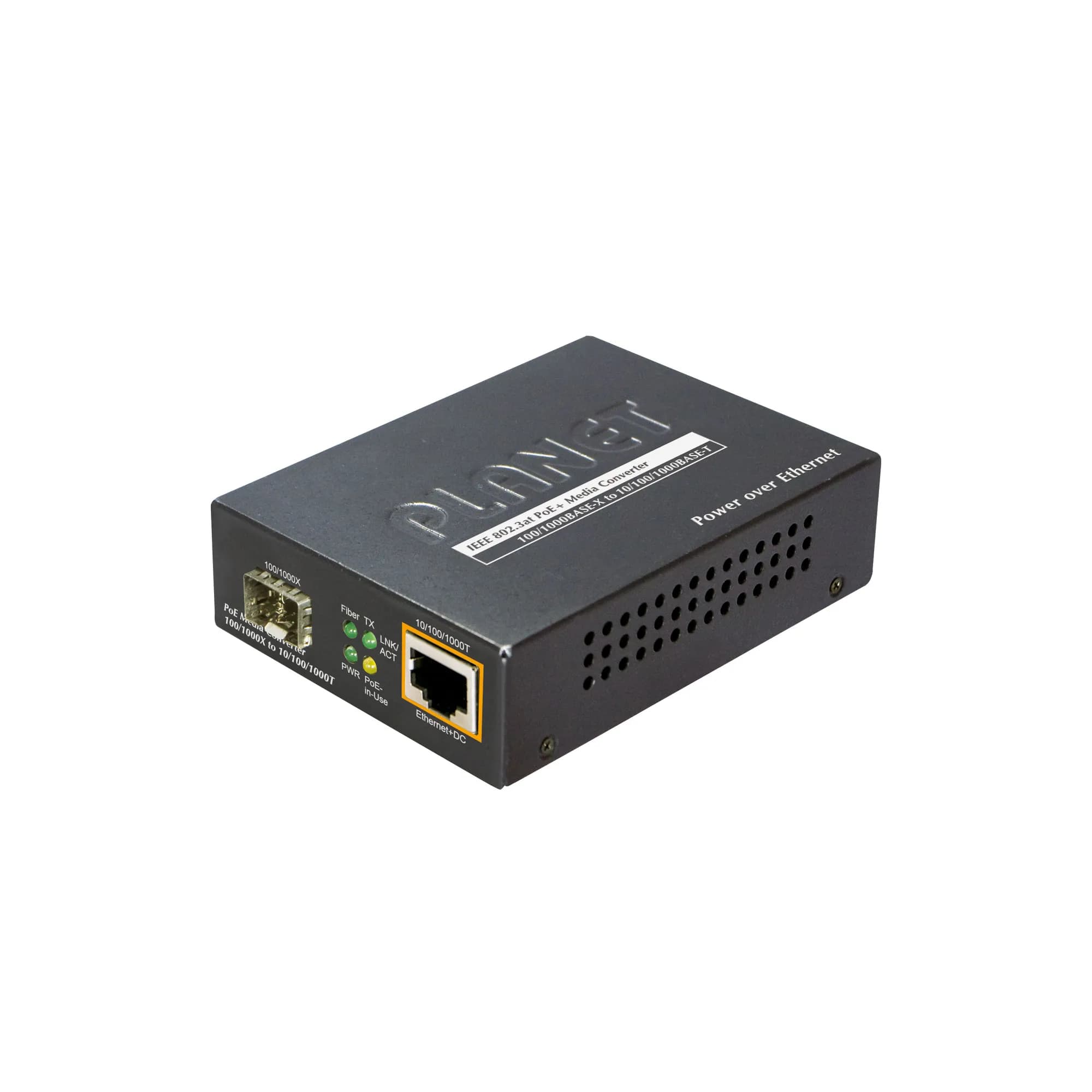 IEEE802.3af PoE 10/100/1000Base-T to MiniGBIC (SFP) Converter
