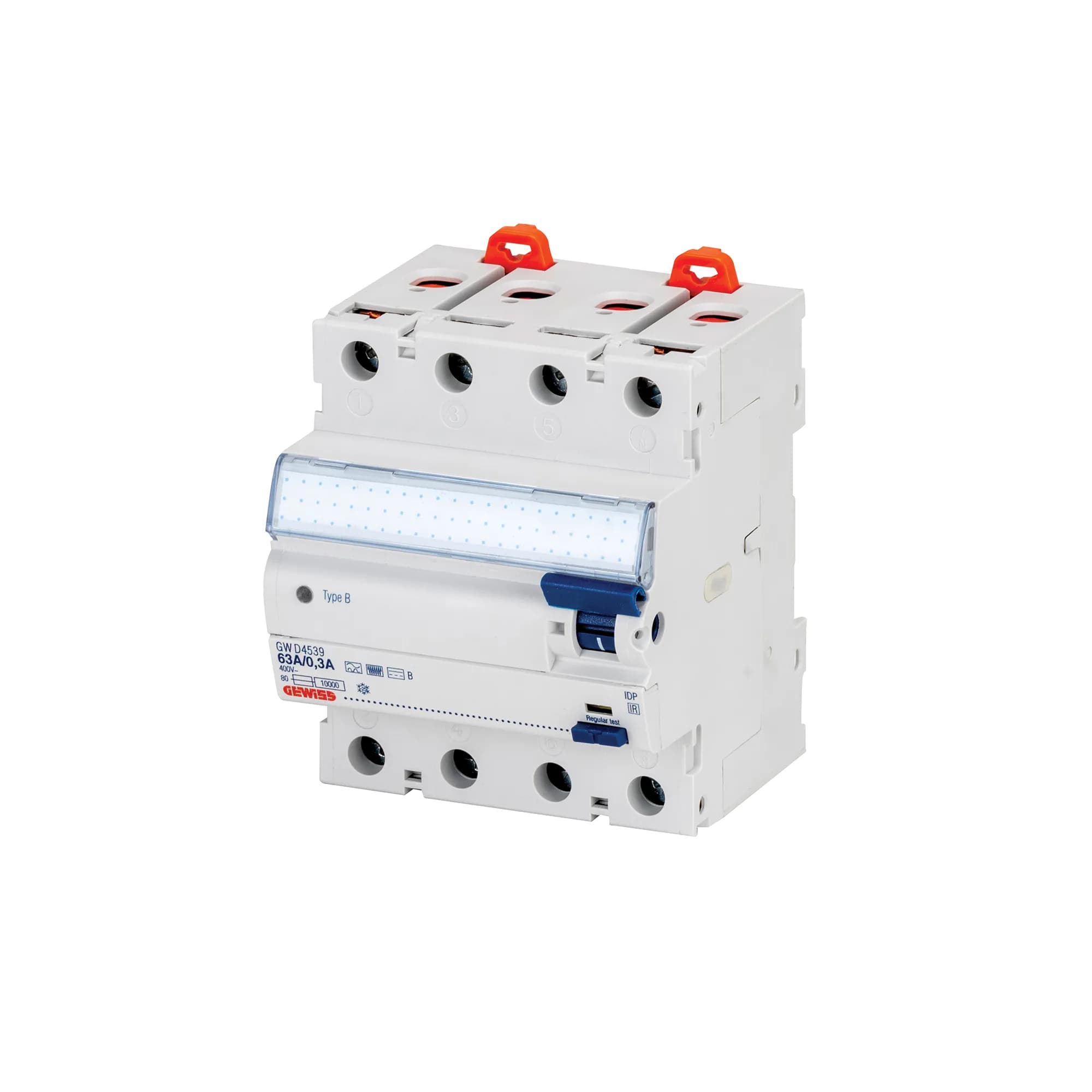 RCCB 4P 25A Impulse Resist. B Tipi 30mA 4 Modül Trifaze Kaçak Akım Rölesi