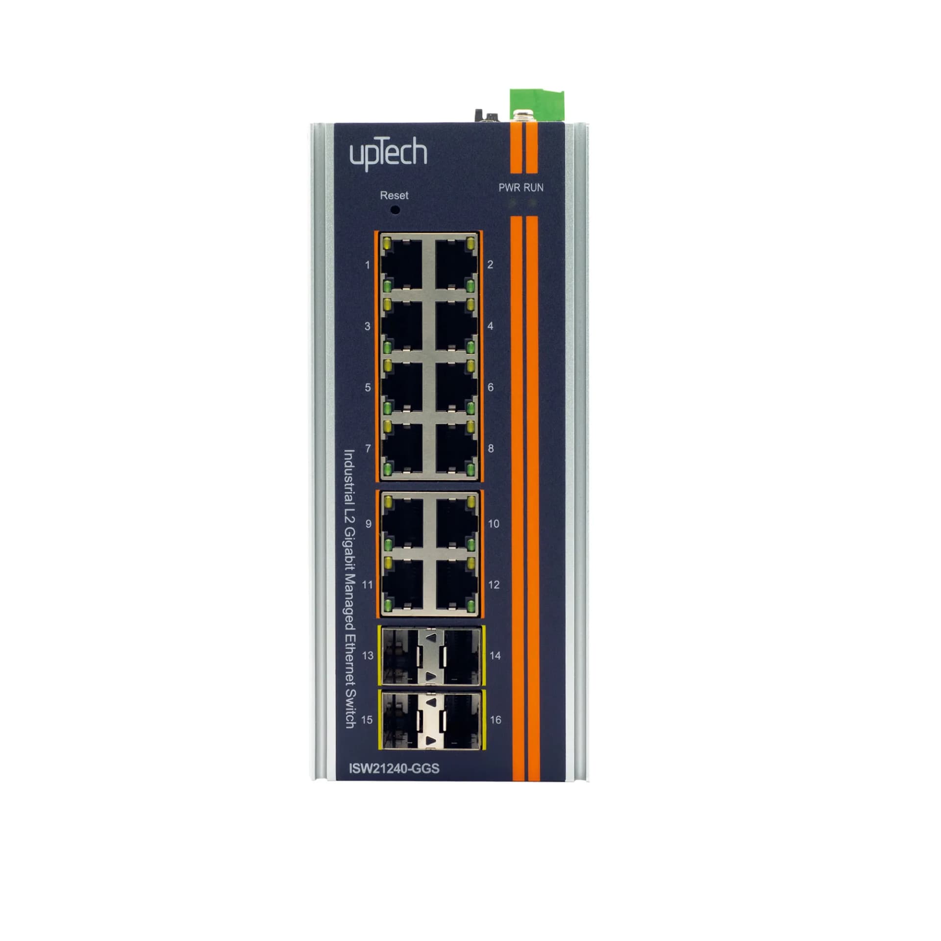 L2 Yönetilebilir 12 Port Gigabit + 4 Port Gigabit SFP Yönetilebilir Endüstriyel Switch
