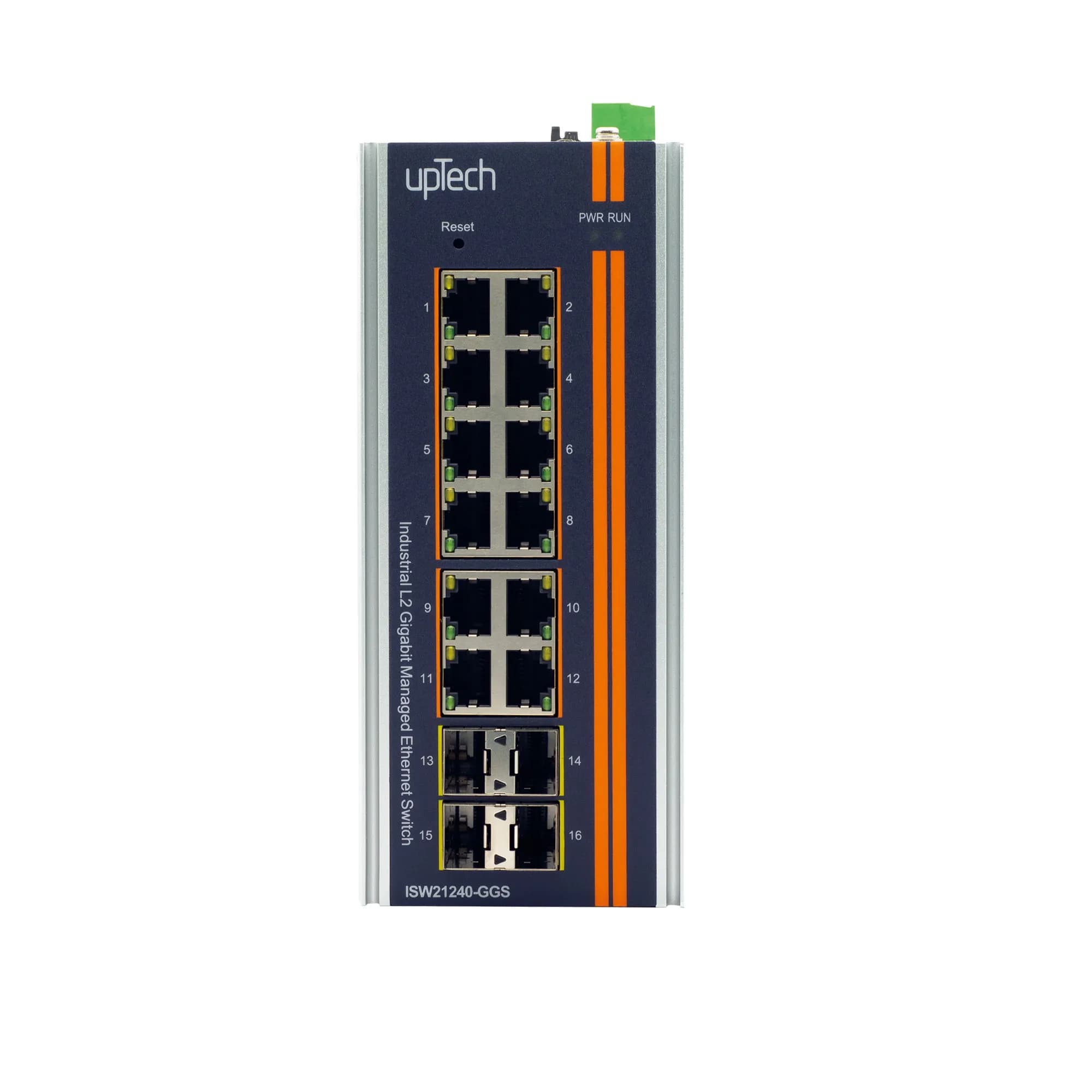 L2 Managed 12 Port Gigabit + 4 Port Gigabit SFP Managed Industrial Switch