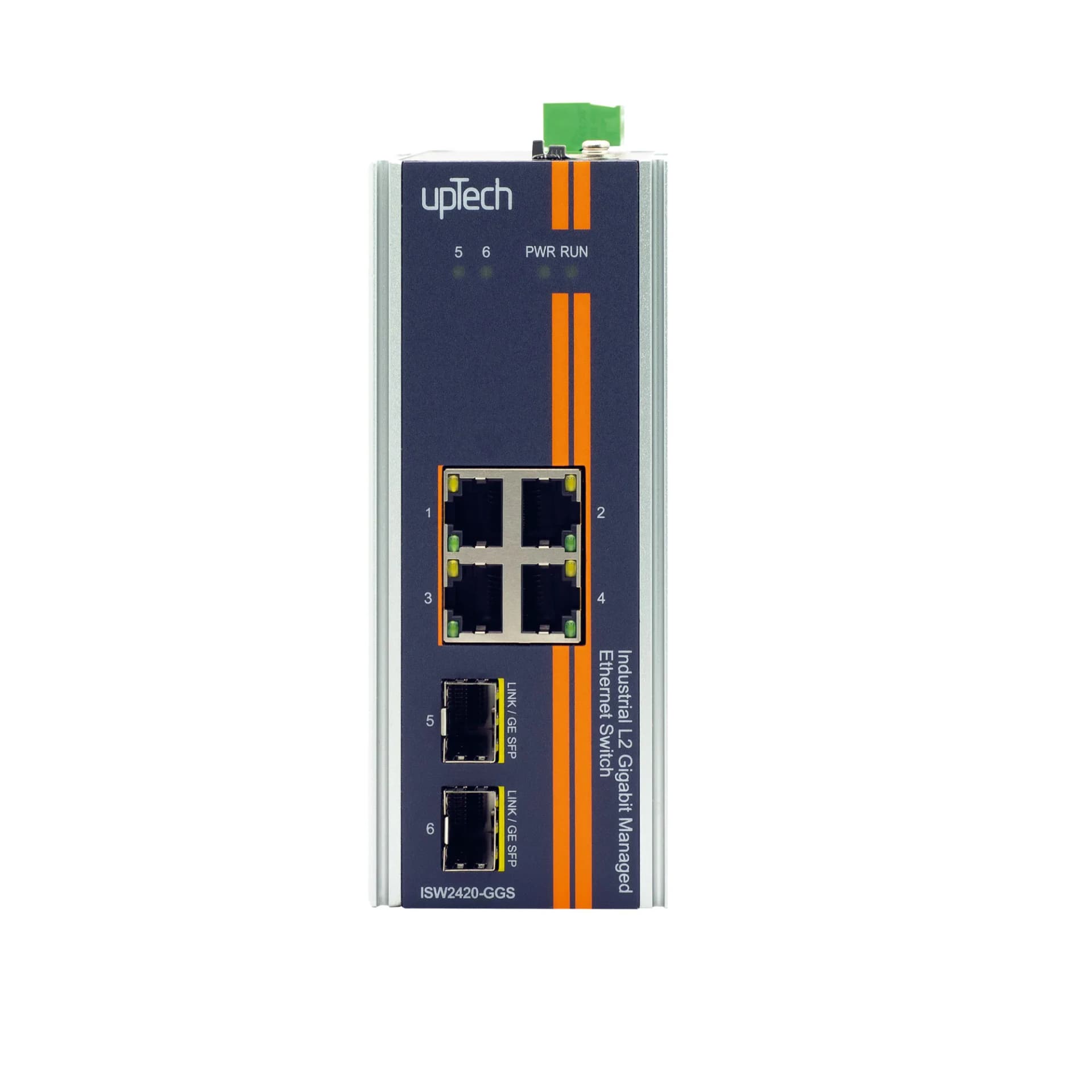 L2 Yönetilebilir 4 Port Gigabit + 2 Port Gigabit SFP Yönetilebilir Endüstriyel Switch 1