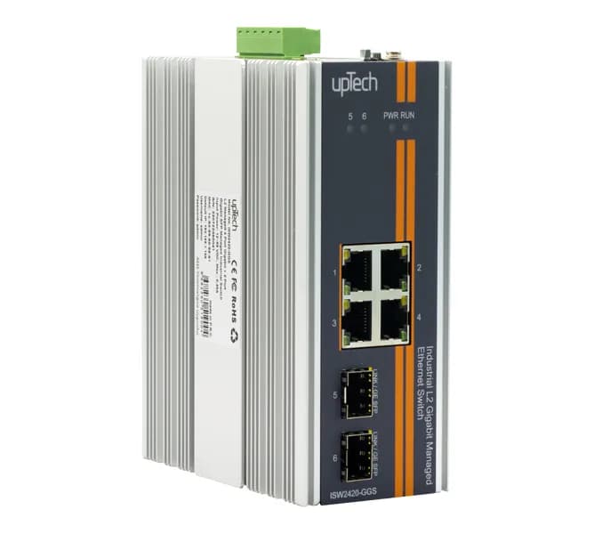 L2 Managed 4 Port Gigabit + 2 Port Gigabit SFP Managed Industrial Switch 2