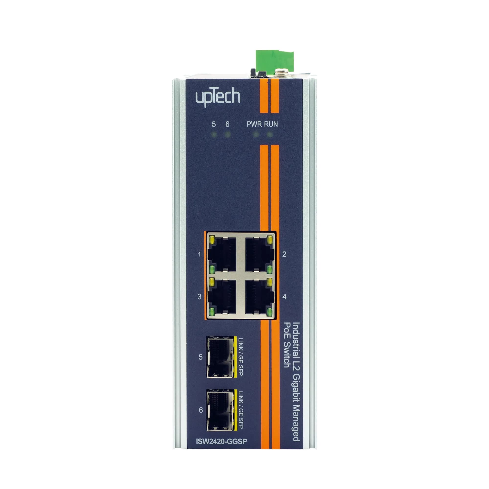 L2 Managed 4 Port Gigabit PoE + 2 Port Gigabit SFP Managed IEEE802.3af/at Industrial PoE Switch
