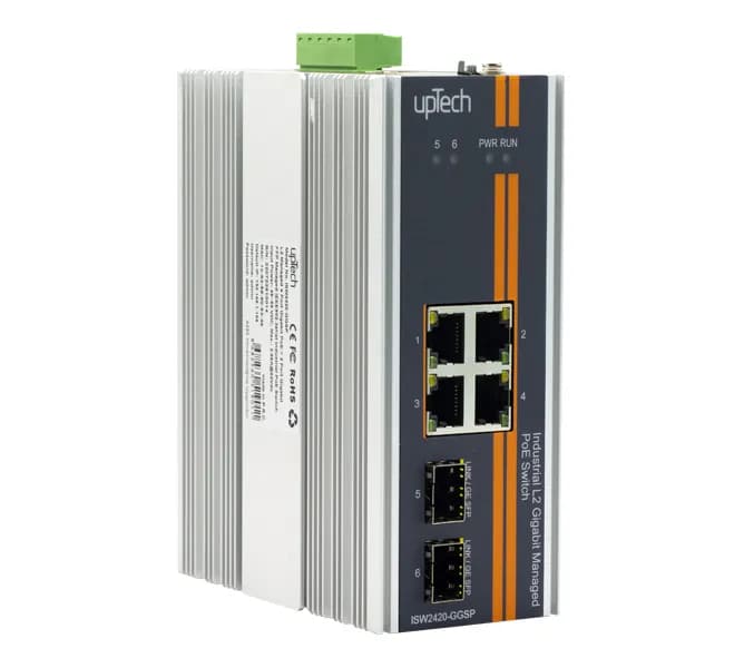 L2 Managed 4 Port Gigabit PoE + 2 Port Gigabit SFP Managed IEEE802.3af/at Industrial PoE Switch 2