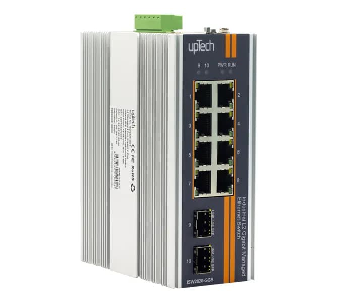 L2 Managed 8 Port Gigabit + 2 Port Gigabit SFP Managed Industrial Switch 2