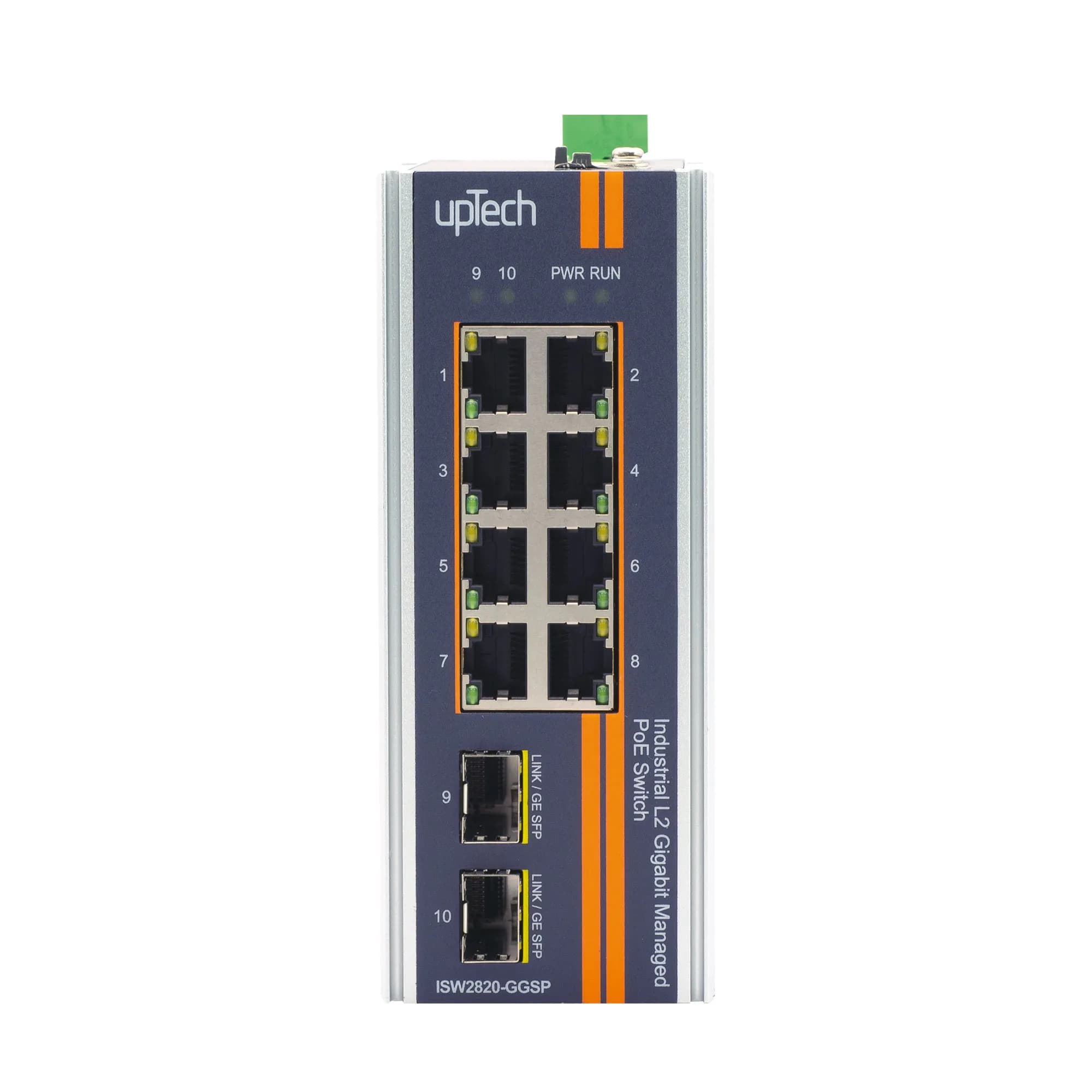 L2 Managed 8 Port Gigabit PoE + 2 Port Gigabit SFP Managed IEEE802.3af/at Industrial PoE Switch