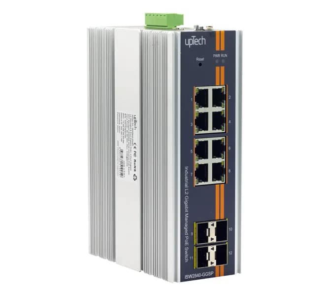 L2 Managed 8 Port Gigabit + 4 Port Gigabit SFP Managed Industrial Switch 2
