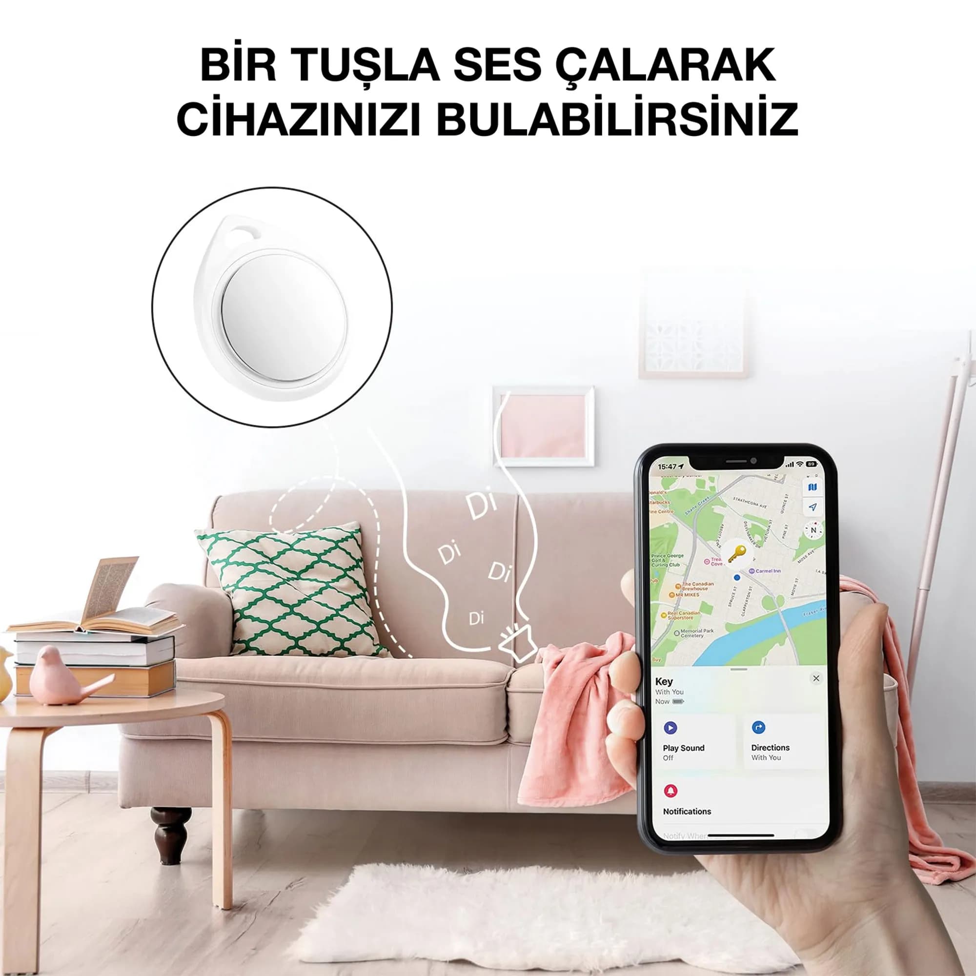 Apple MFI Certified Smart GPS Tracker - iPhone Compatible 5