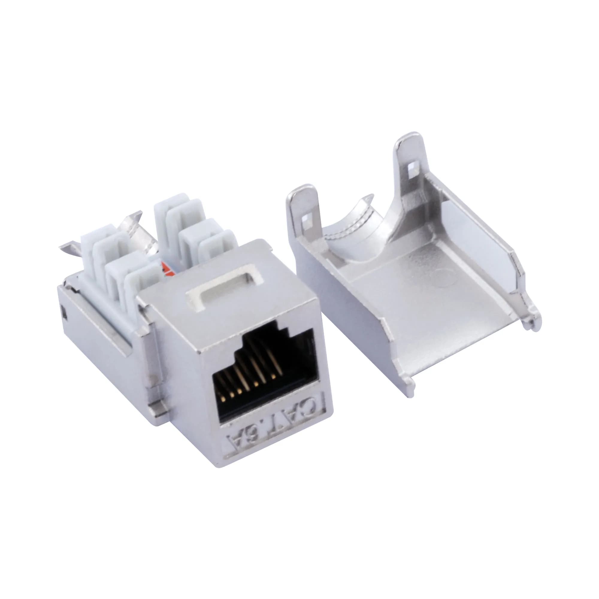 FTP CAT6A 10G Keystone Jack - Right Angle 4