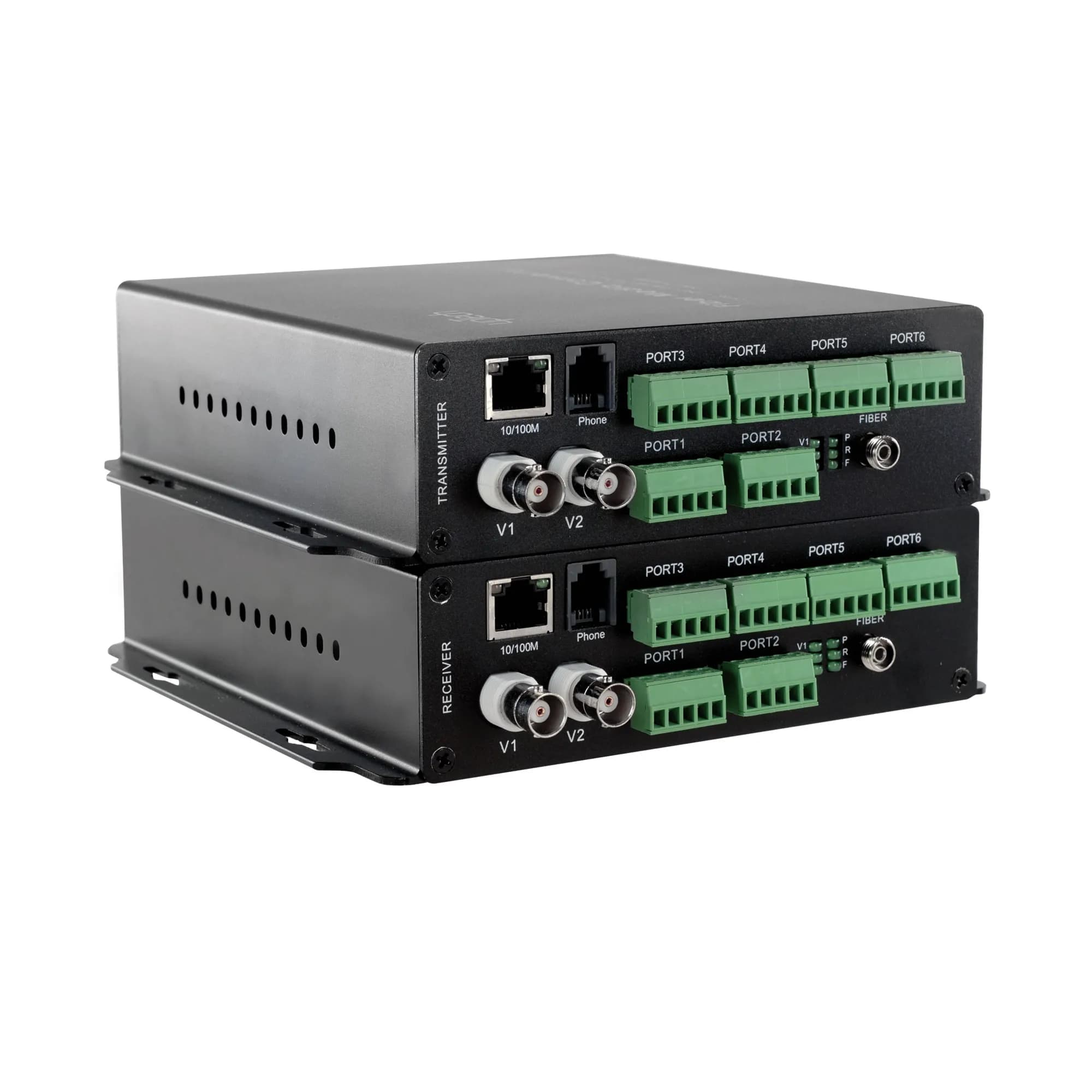 Fiber Media Converter - 2Video+Data+Ethernet+2Bi-Directional Audio