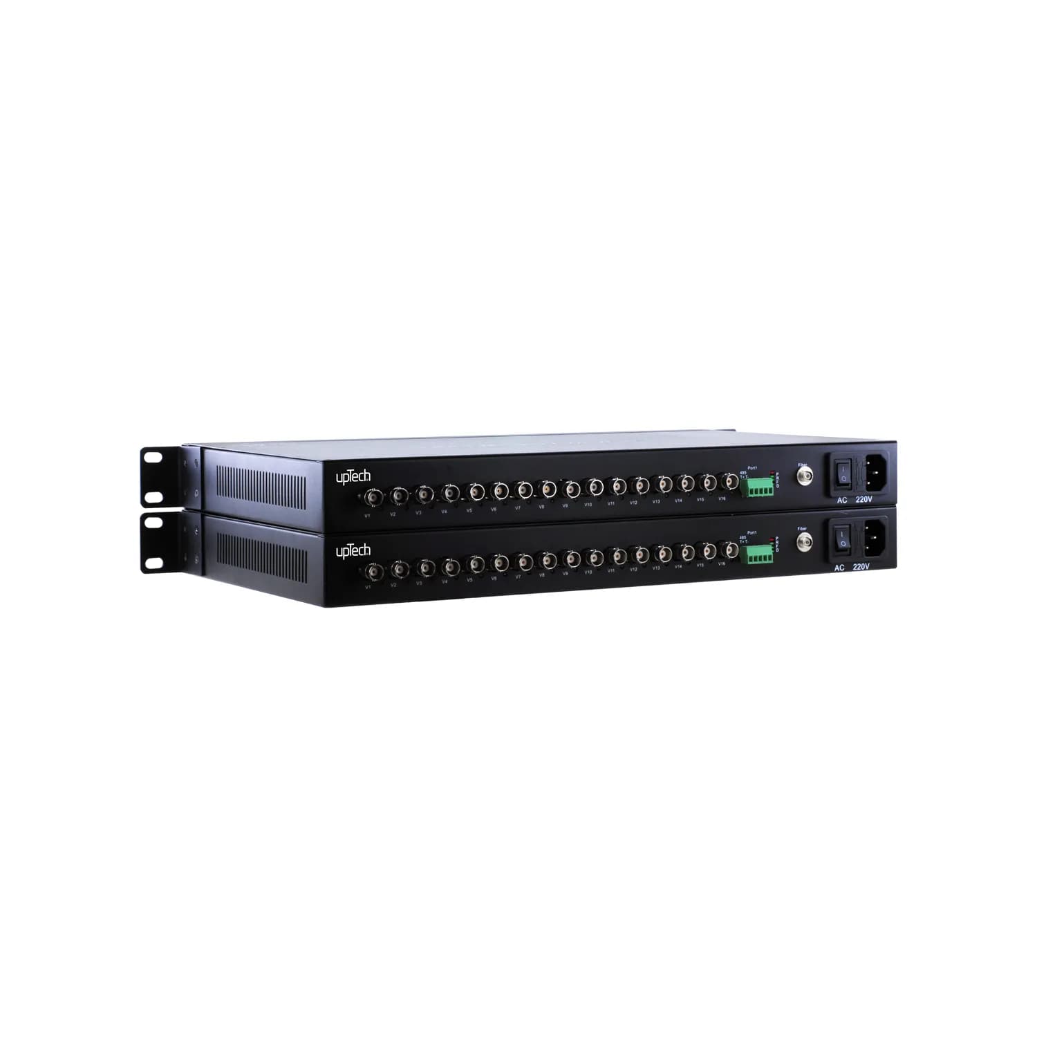 Fiber Media Converter - 16 Video + 1 Data - Pair