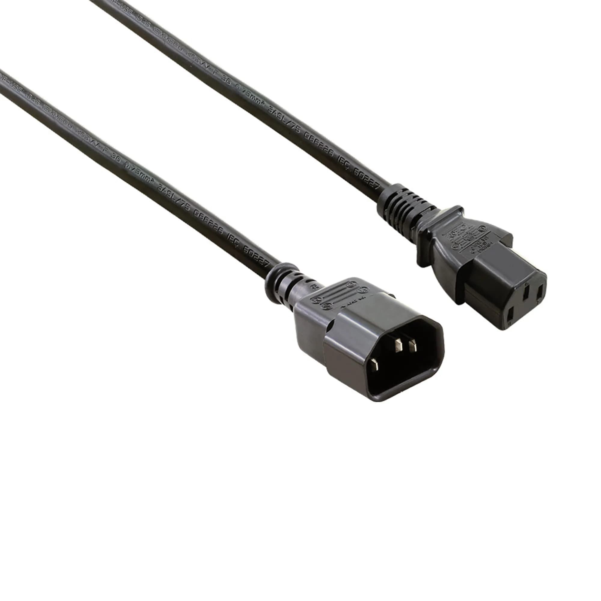 C13 to C14 3x1mm 250V 10A Power Kablo 50cm Siyah