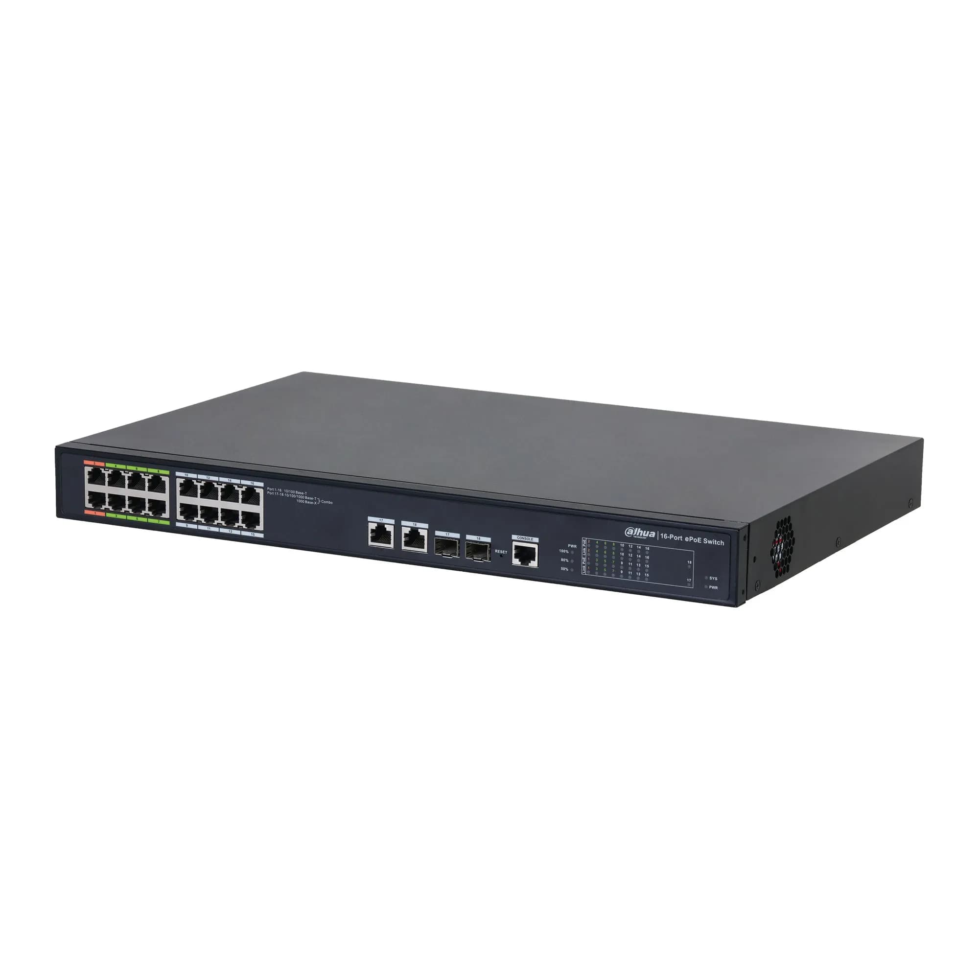 18-Port Managed Switch with 8-Port ePoE & 8-Port PoE