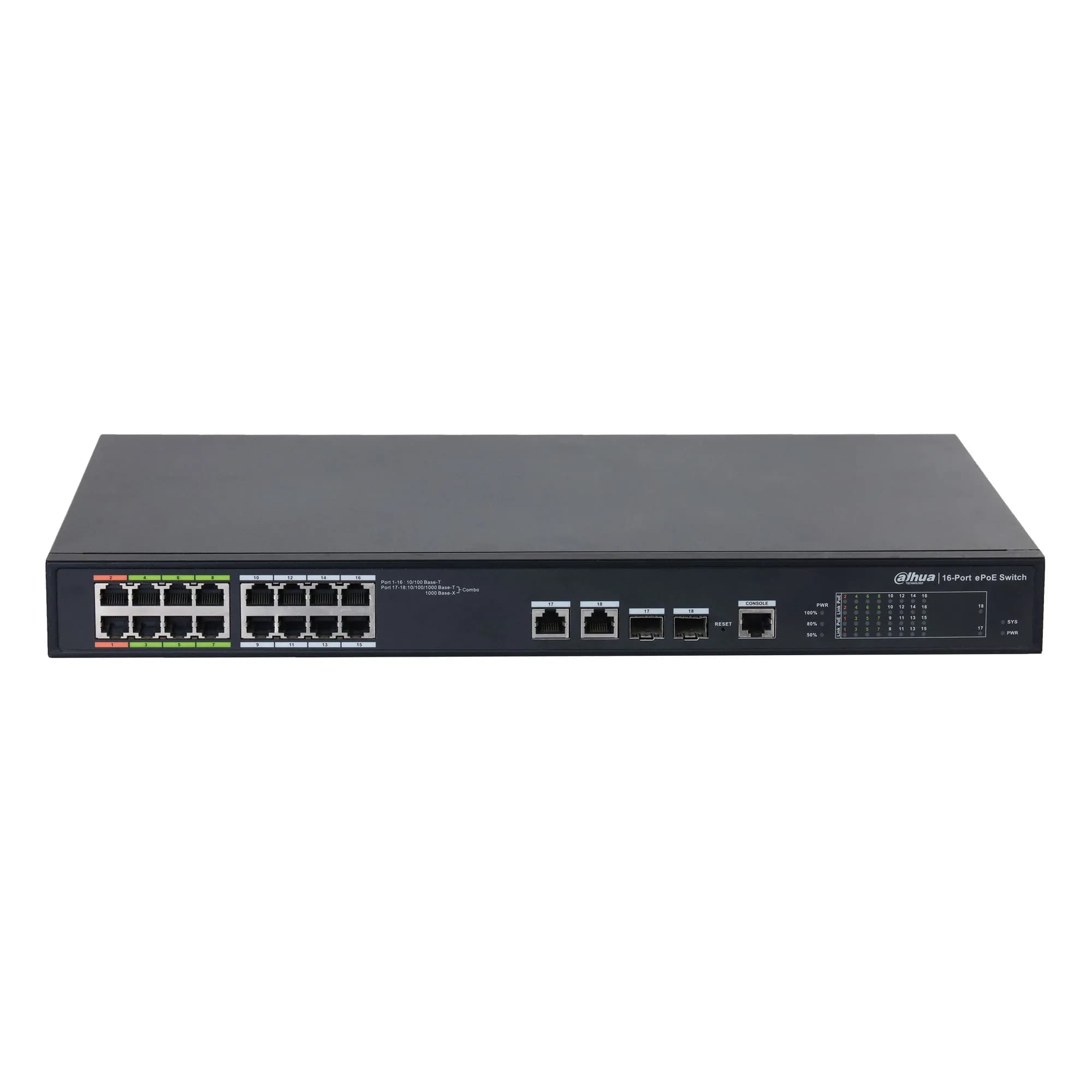 18-Port Managed Switch with 8-Port ePoE & 8-Port PoE 2