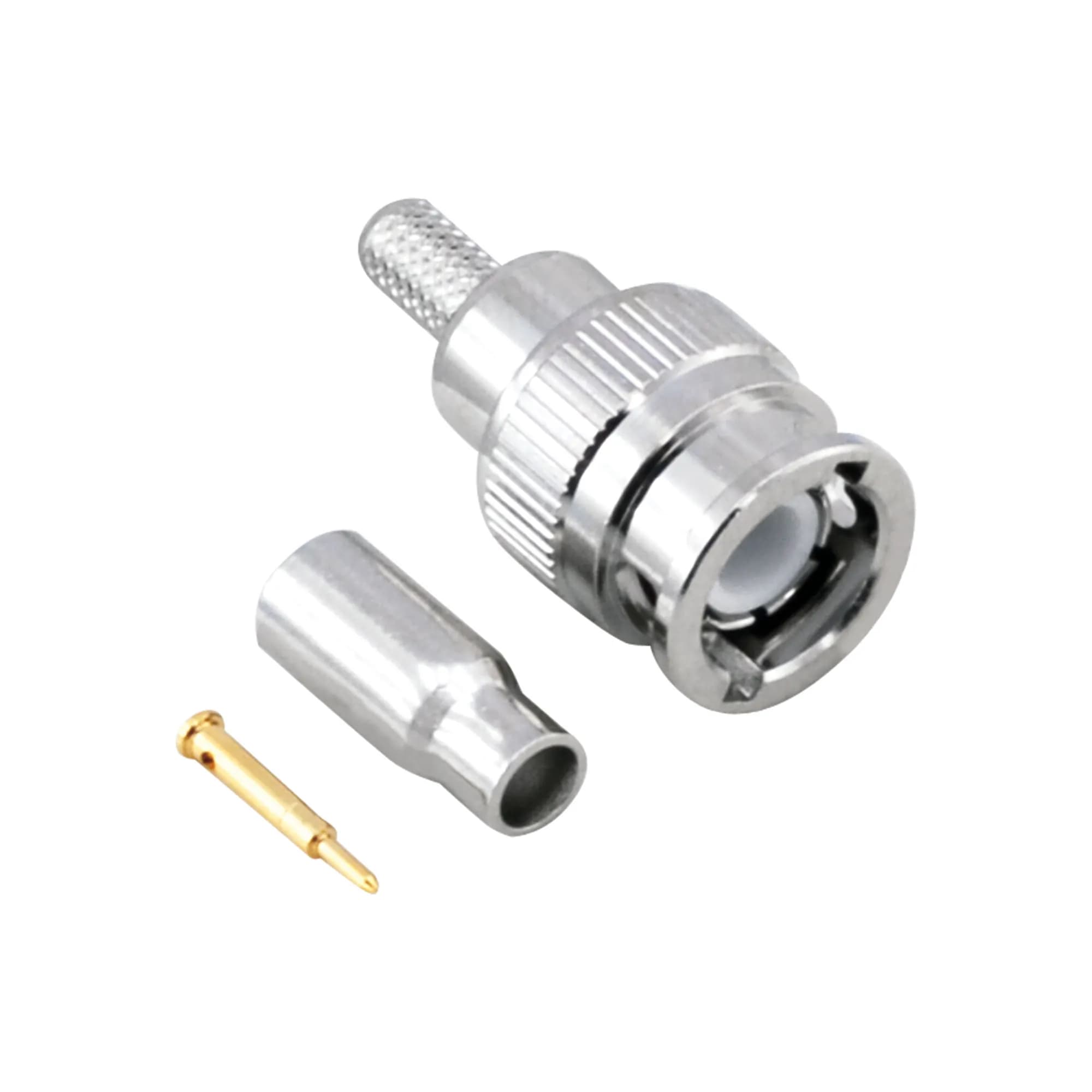 Mini BNC Male Crimp Connector – RG174 (RoHS Compliant)