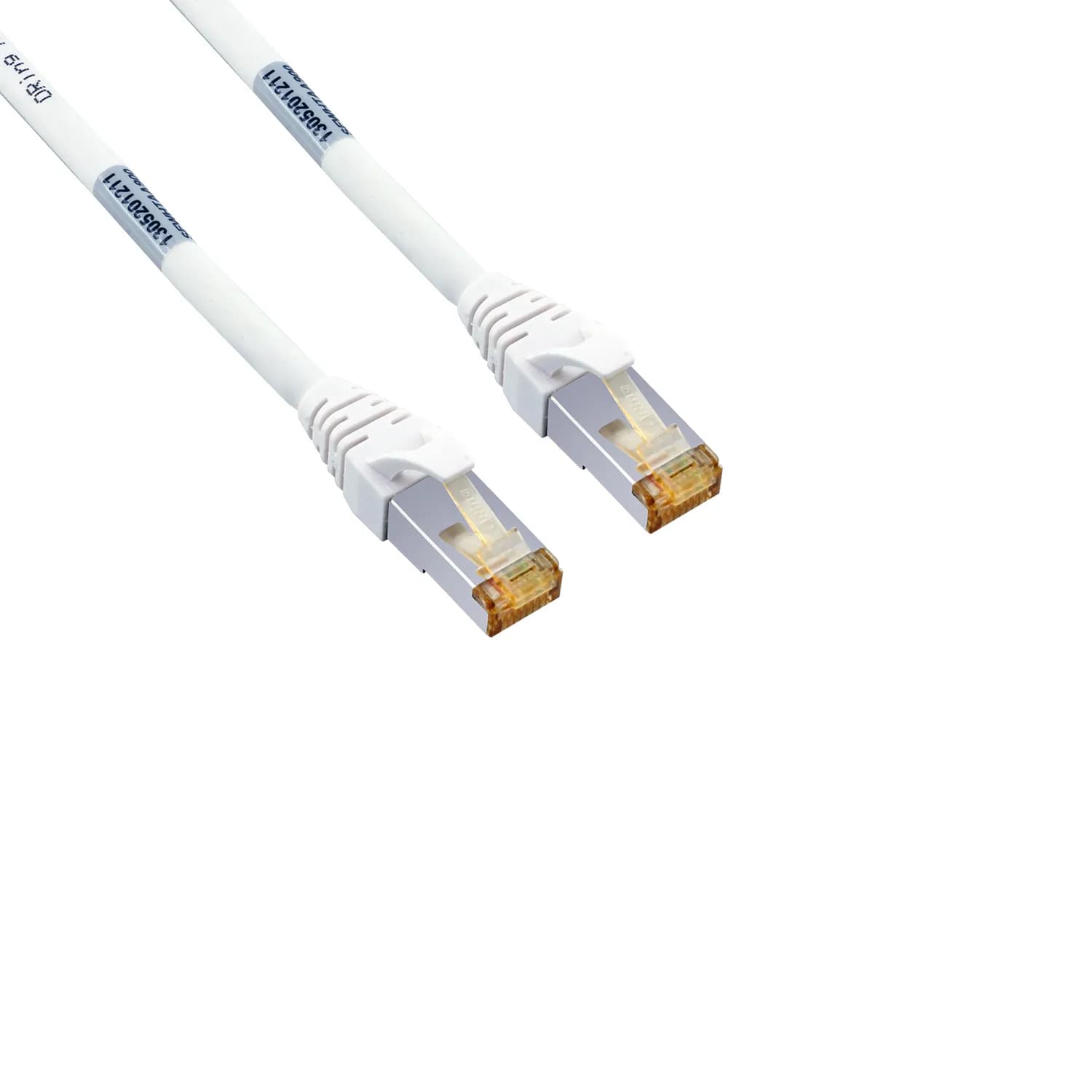 Patch Cord CAT6A S/FTP BC 26AWG 7*0.16 LSZH - 0,5mt. - Beyaz