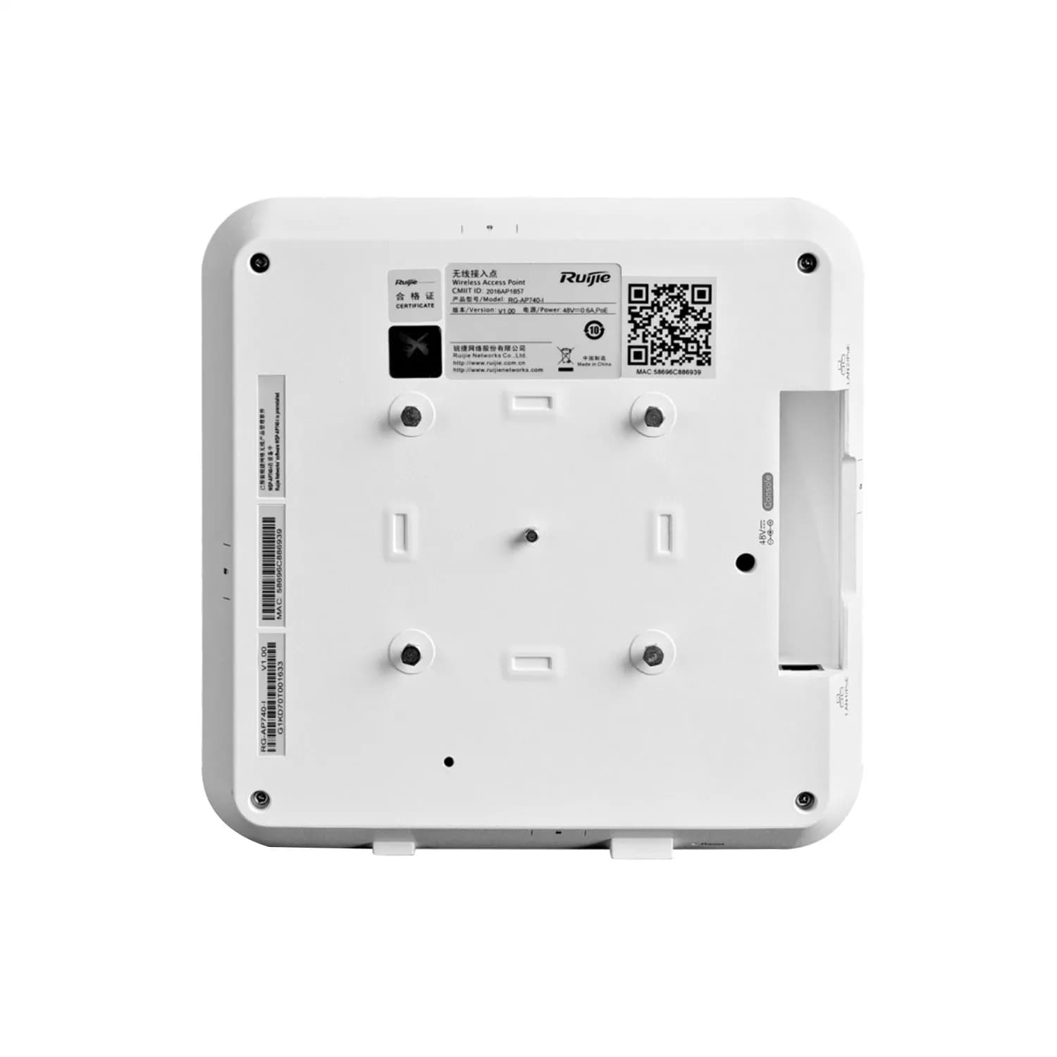 Indoor Wireless Access Point, built-in “X-Sense 4” Smart Antenna, tri-radio, dual-band, 4 spatial streams, access rate up to 2.966Gbps  2