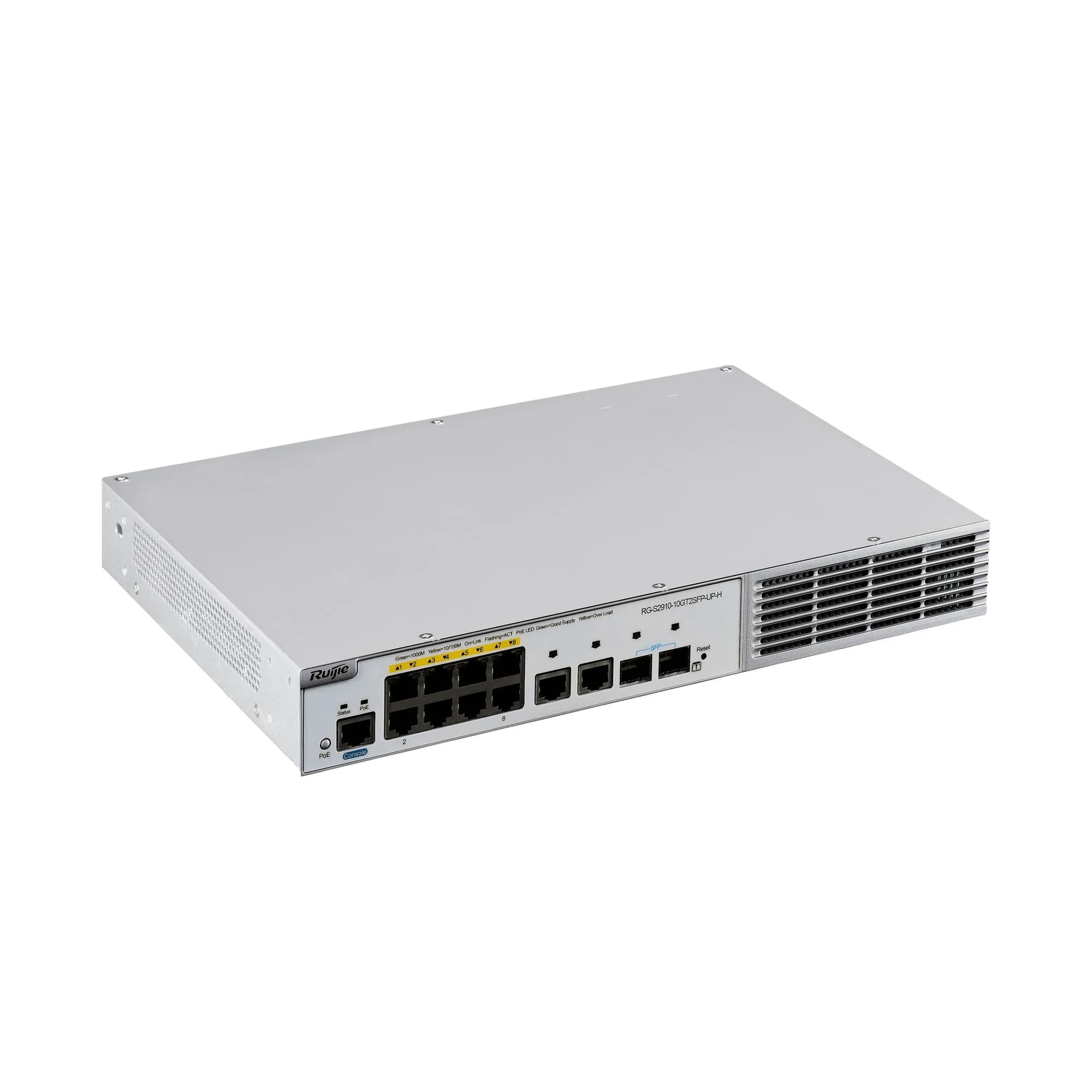10 Portlu 10/100/1000BASE-T (PoE/PoE+), 2 Portlu 100/1000BASE-X SFP